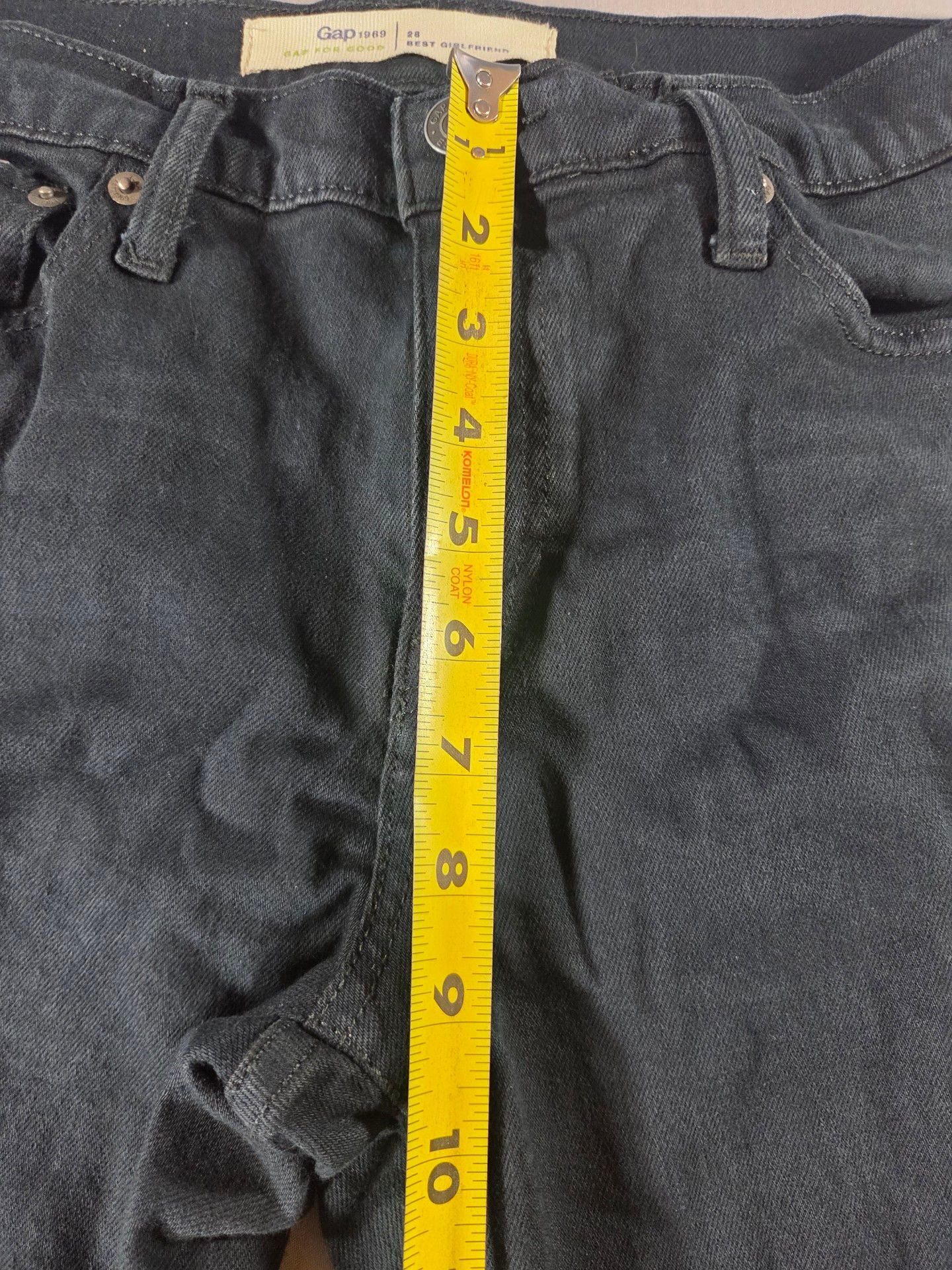 Gap 1969 Best Girlfriend Jeans Size 28 Black Denim 12