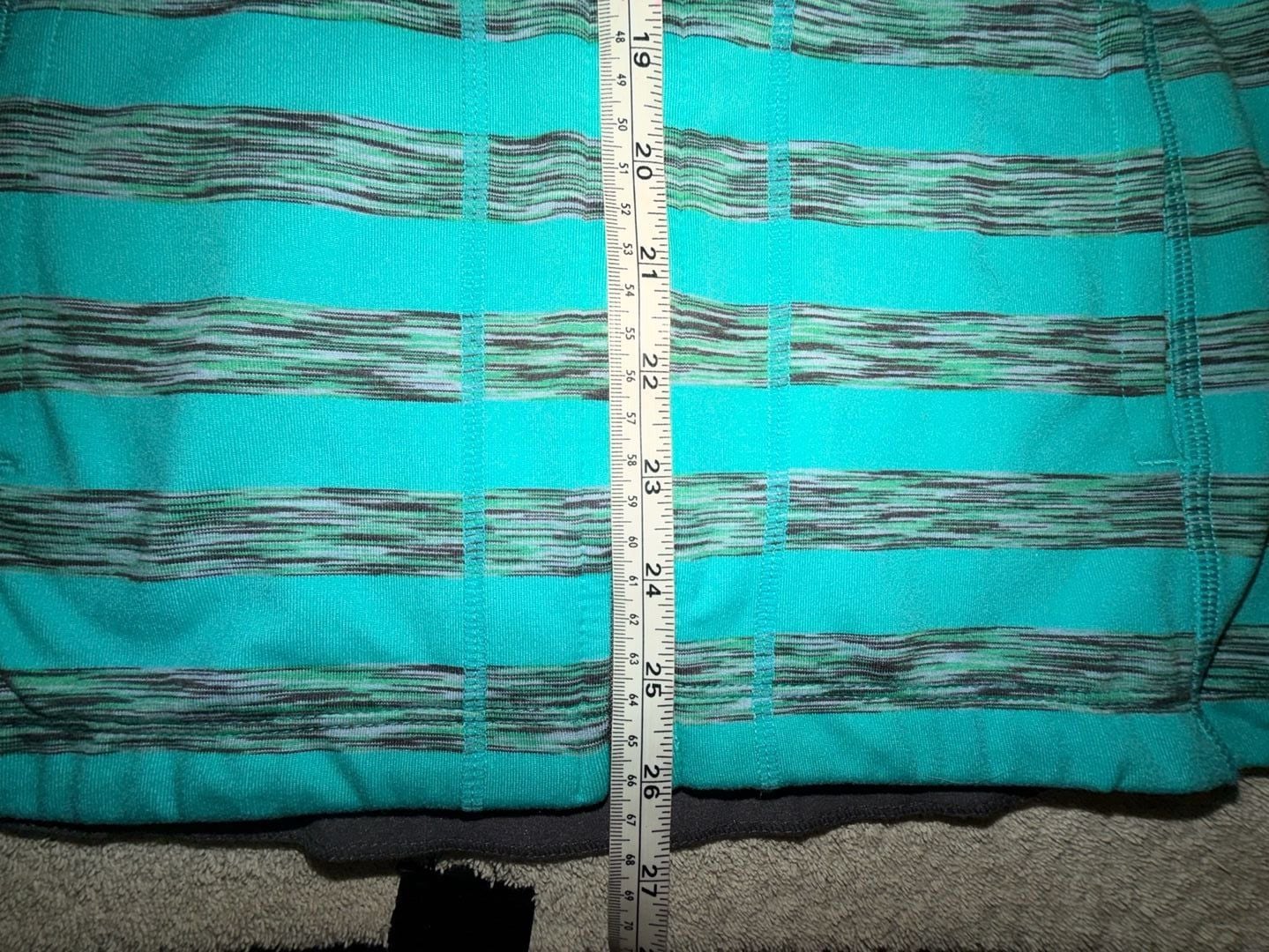 Lukka Active Hoodie Size XL Turquoise Striped Full Zip 9
