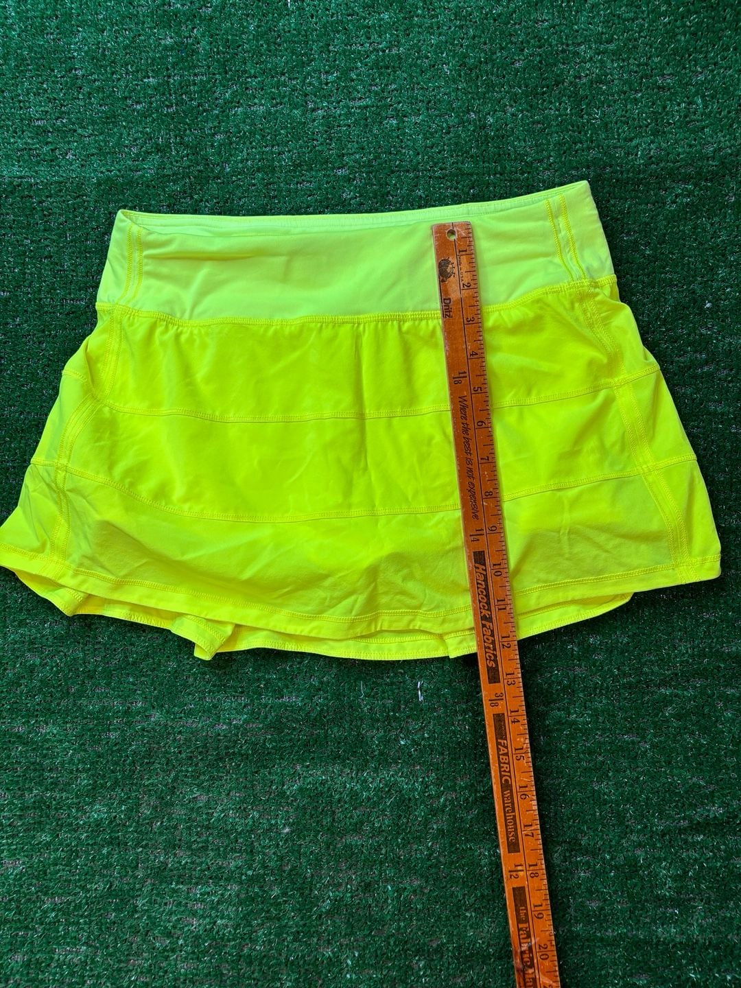 Lululemon Pace Rival Mid-Rise Skirt Electric Lemon Yellow 12