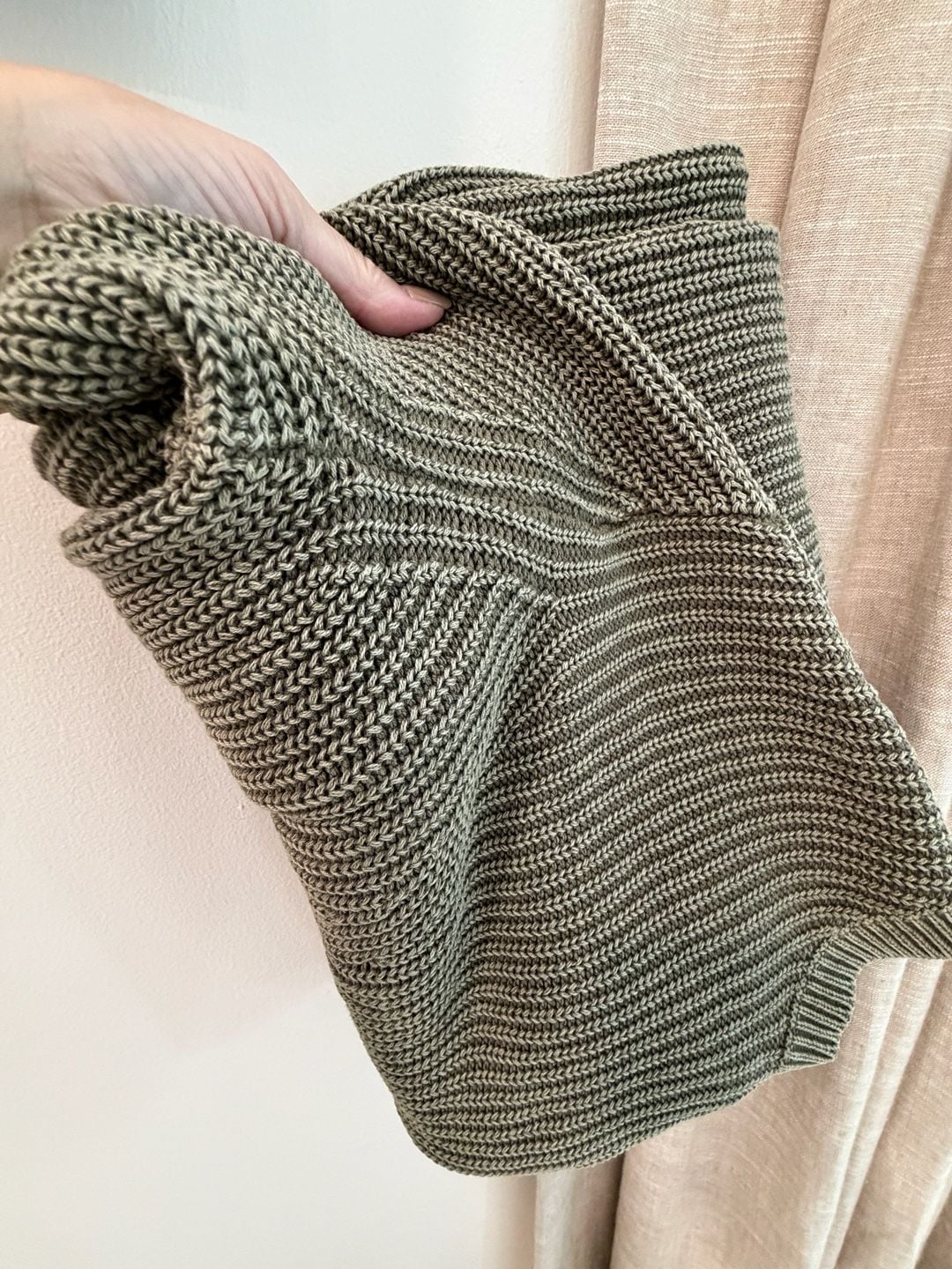 Caslon Ribbed Knit Sweater Size L Green Long Sleeve Pullover 9
