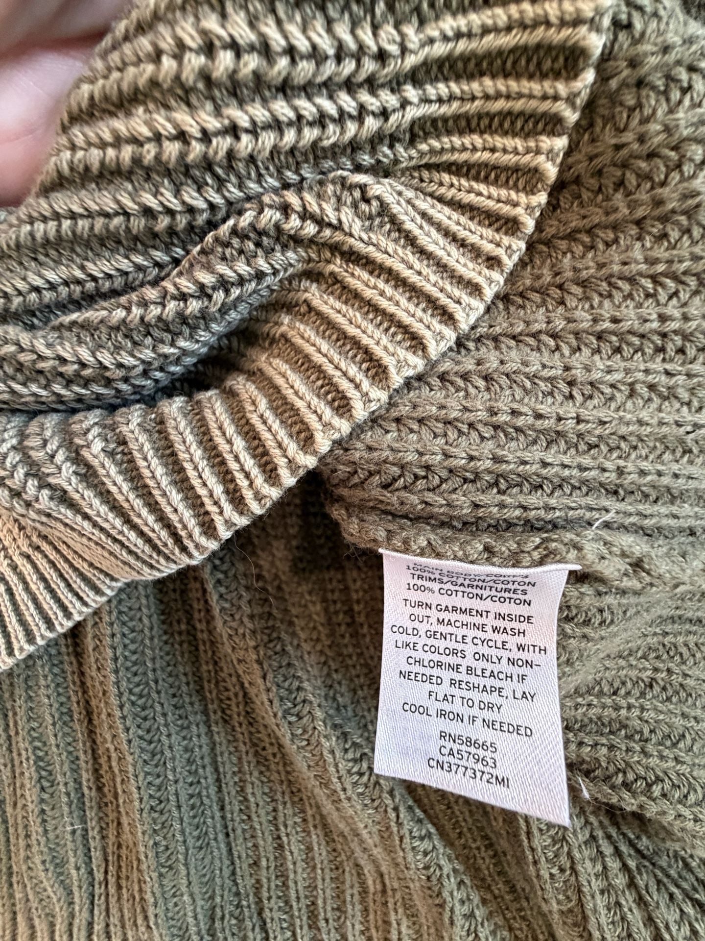 Caslon Ribbed Knit Sweater Size L Green Long Sleeve Pullover 10
