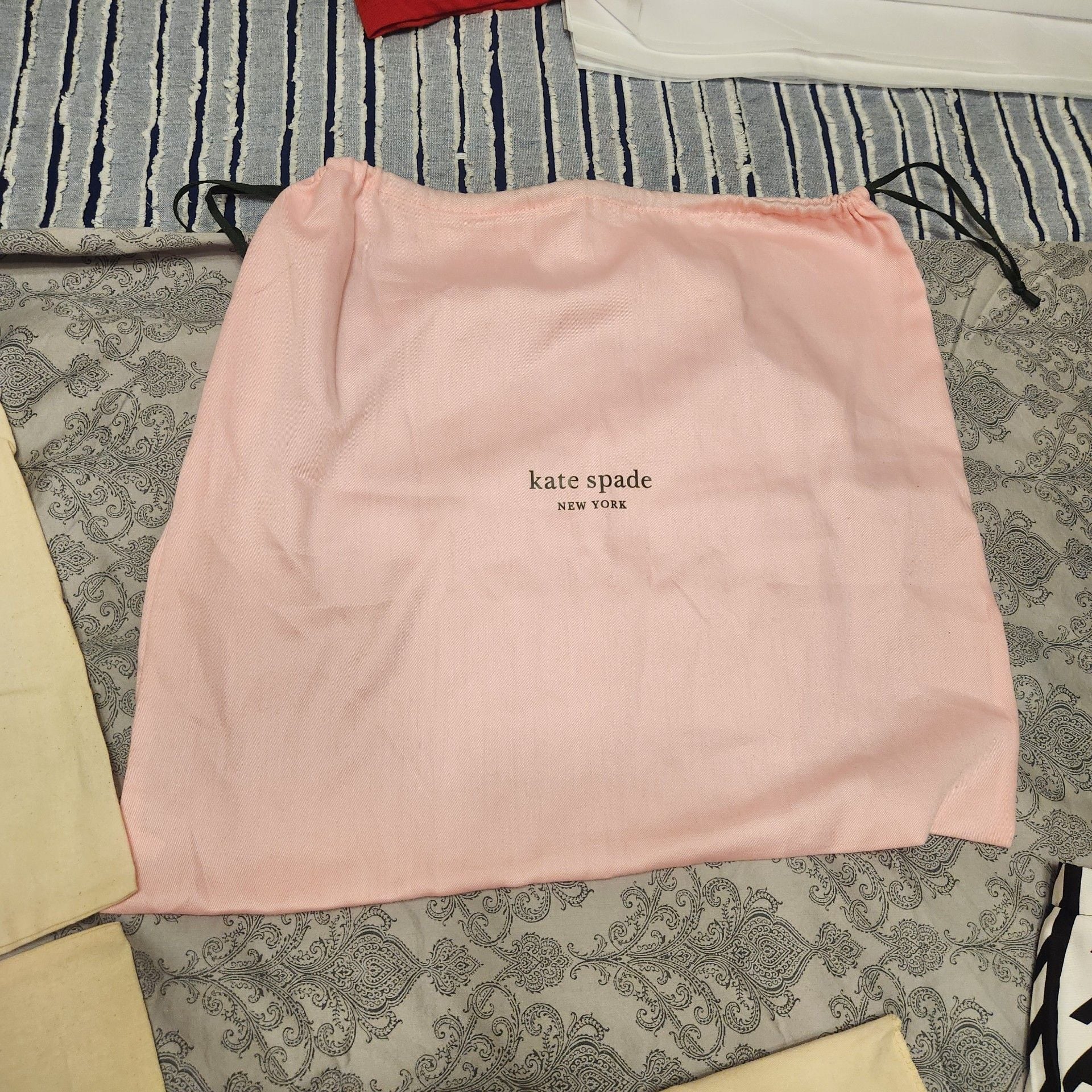 Bundle of Purse Dust Bags - Louis Vuitton, Tory Burch, Kate Spade, Marc Jacobs 6