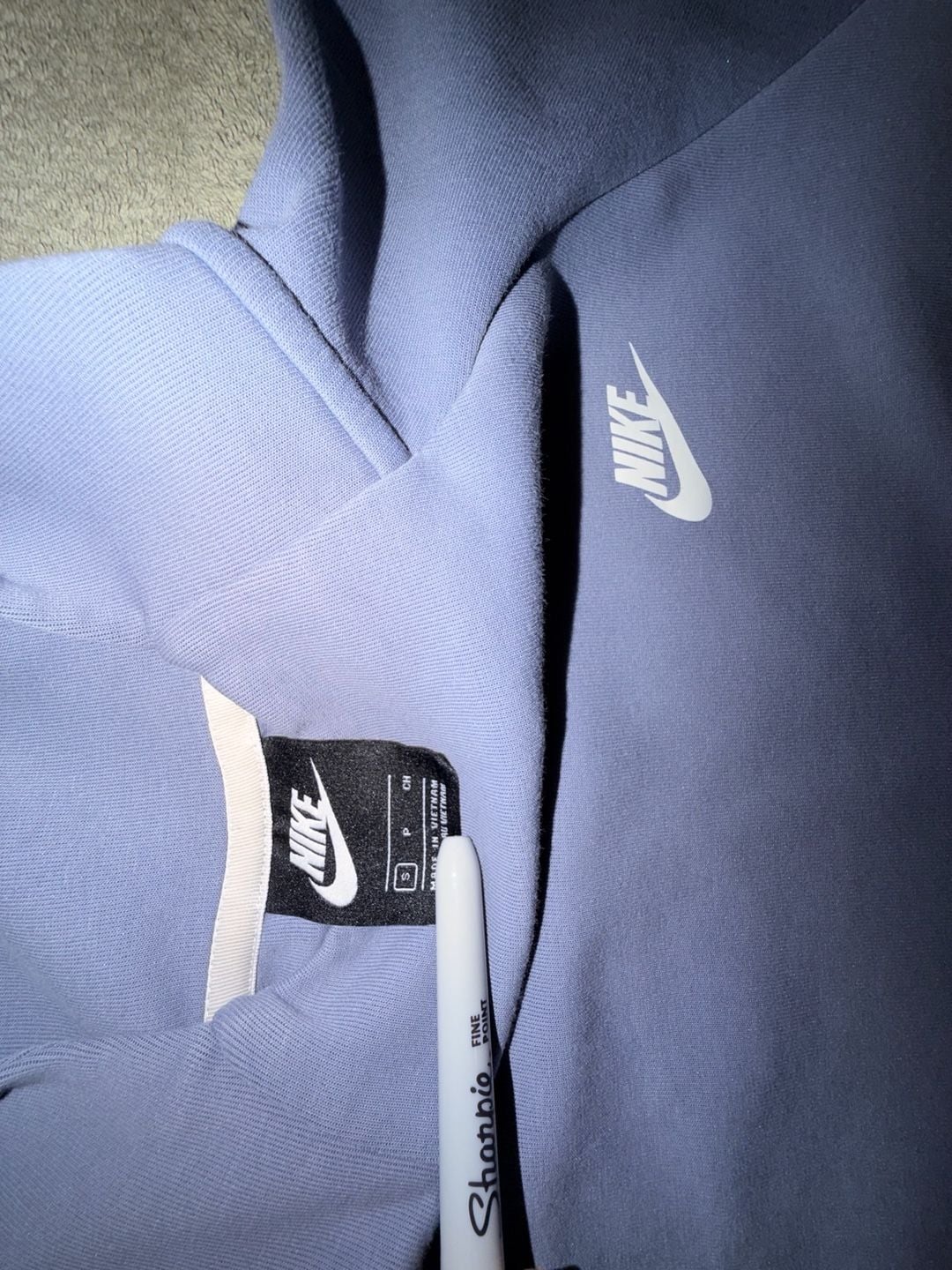 Nike Sportswear Tech Fleece Hoodie Size S Periwinkle Blue 6