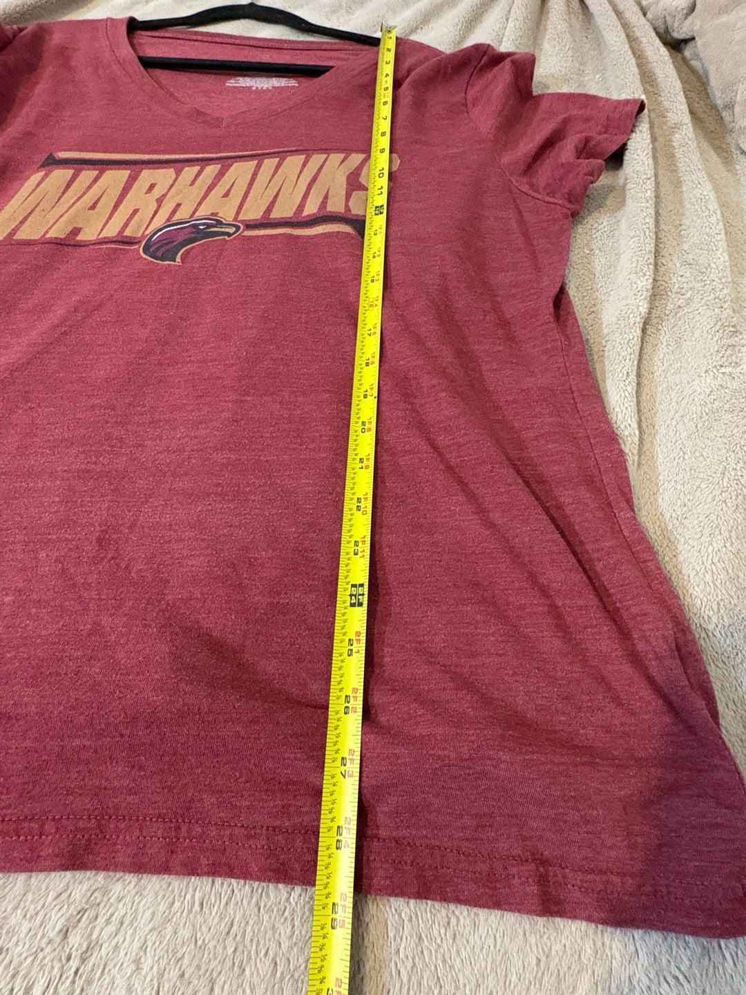 Fanatics Warhawks V-Neck T-Shirt Size 3XL Burgundy Tri-Blend 7