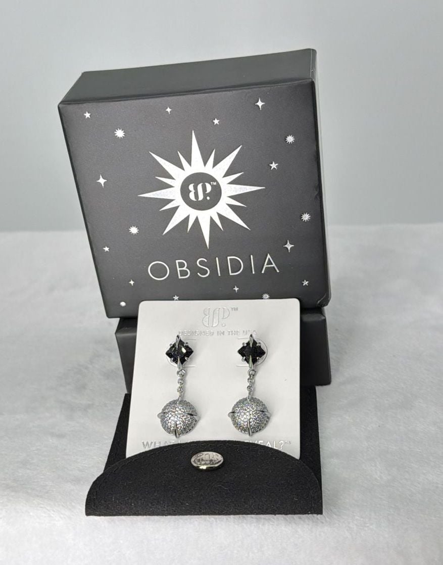 BP Obsidia Supernova Drip Earrings Lab-Created Onyx Sandstone Hematite 2