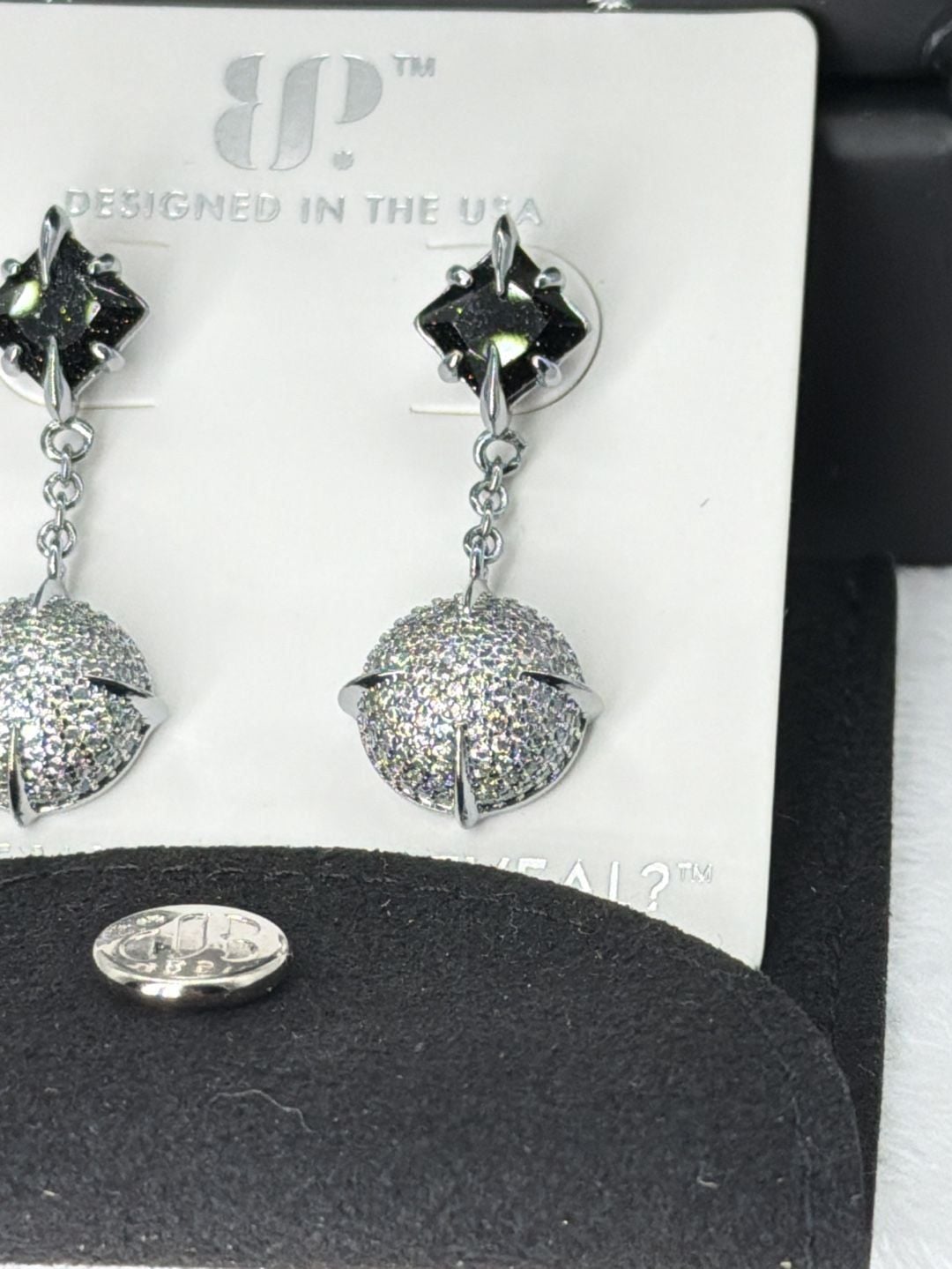 BP Obsidia Supernova Drip Earrings Lab-Created Onyx Sandstone Hematite 3