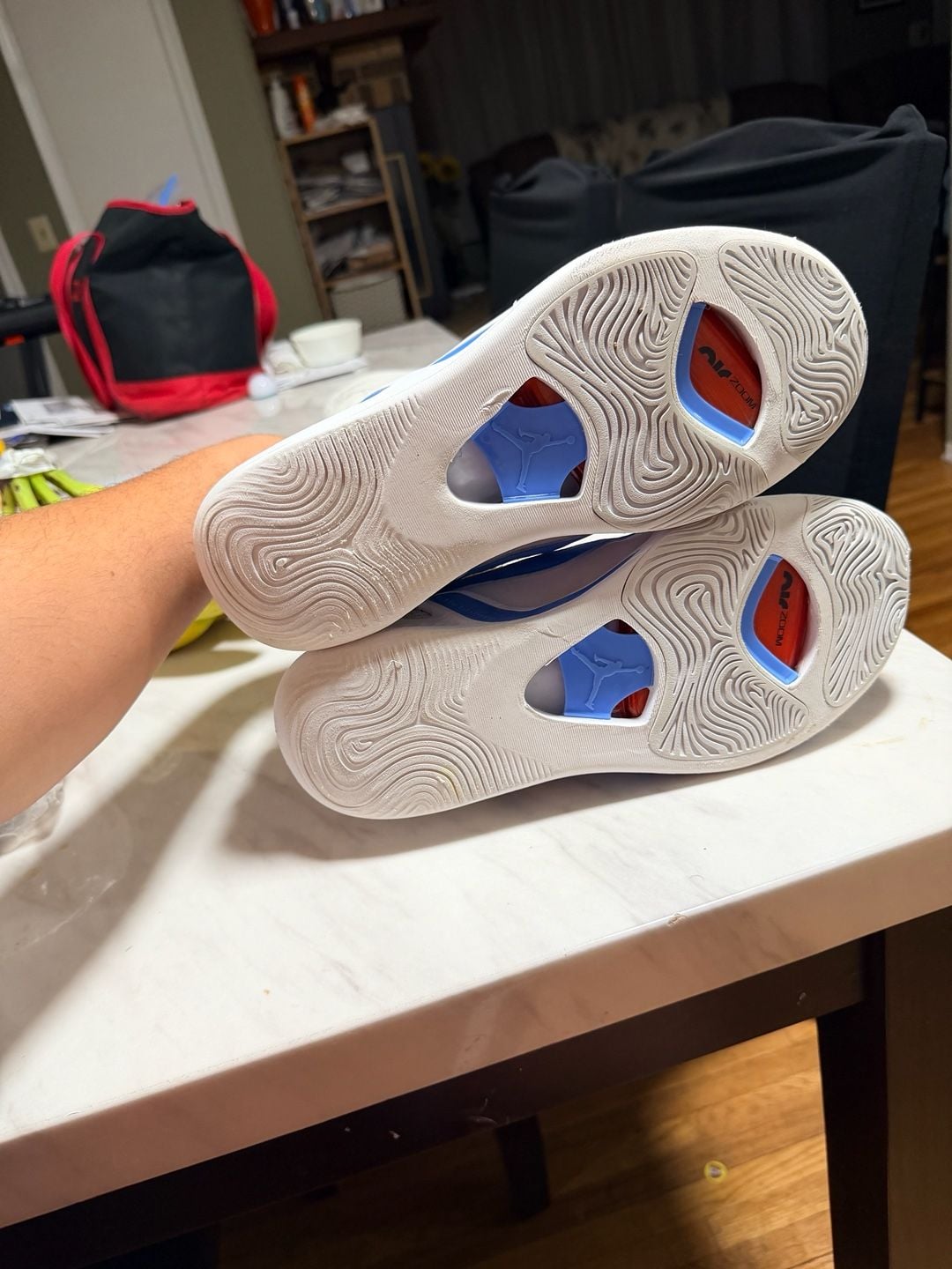 Nike Jordan Tatum 1 Sneakers White Blue Red Custom Archer AV 10