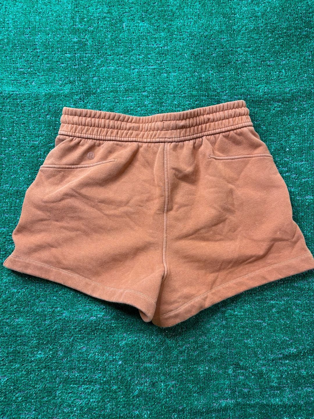 Lululemon Loungeful Short Size 6 Brown Fleece Cotton Drawstring 2