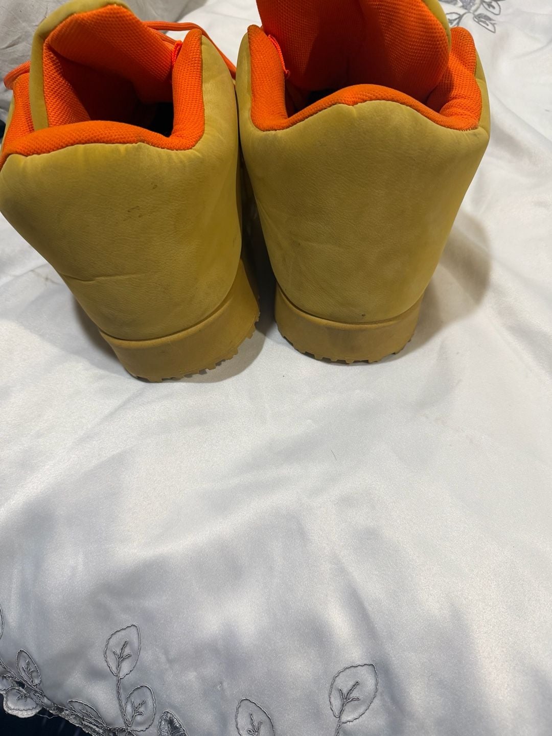 Unbranded Bread Shoes Hip Hop Thick Platform Sneakers Yellow Orange 5