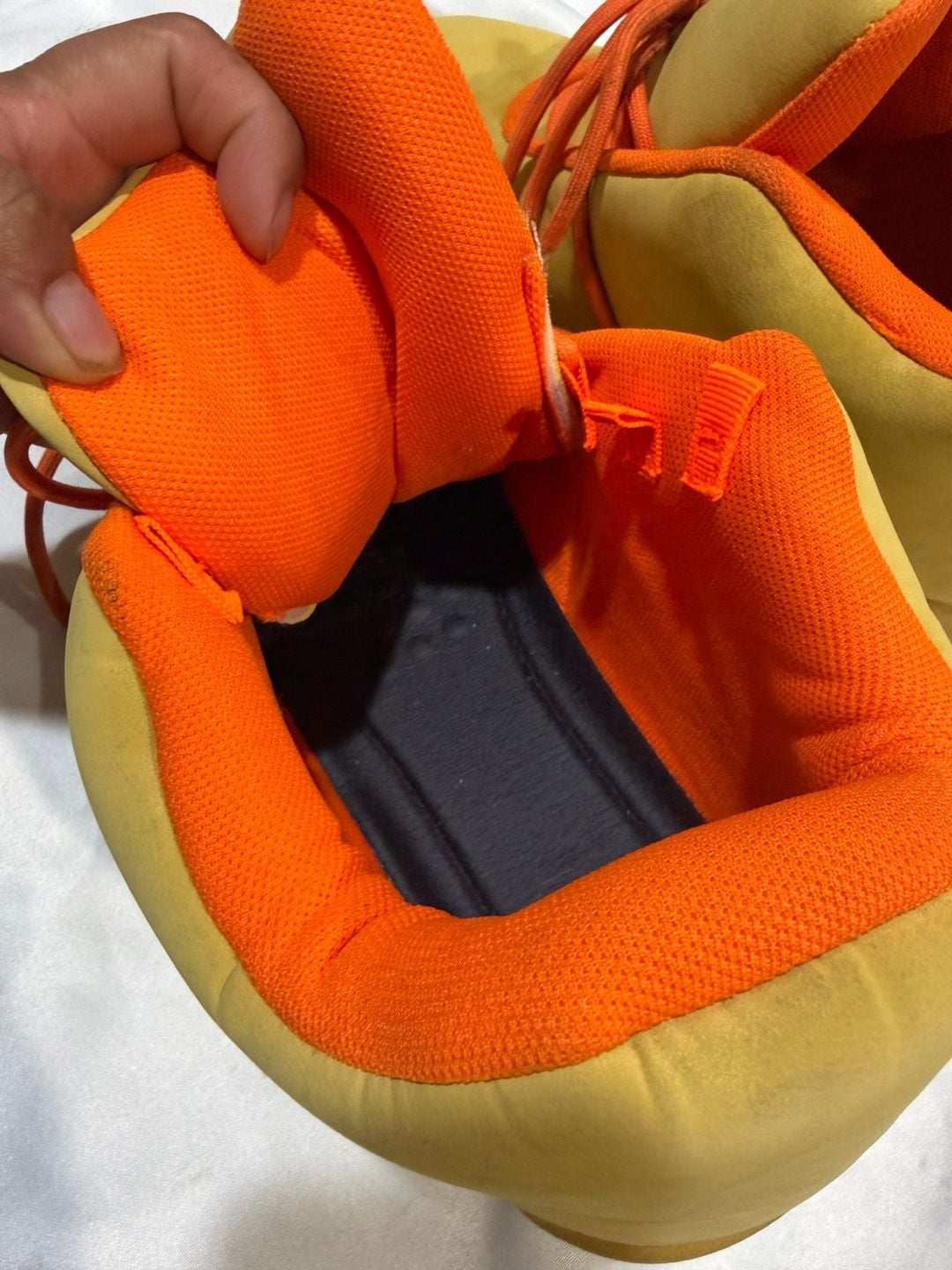 Unbranded Bread Shoes Hip Hop Thick Platform Sneakers Yellow Orange 7