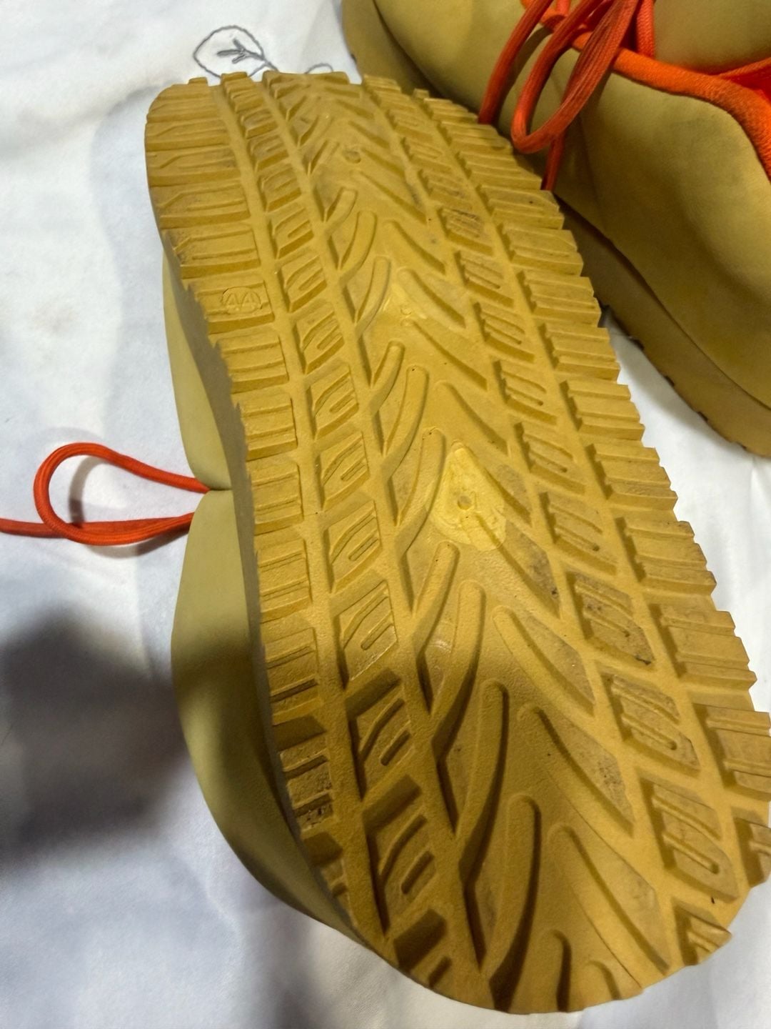 Unbranded Bread Shoes Hip Hop Thick Platform Sneakers Yellow Orange 8