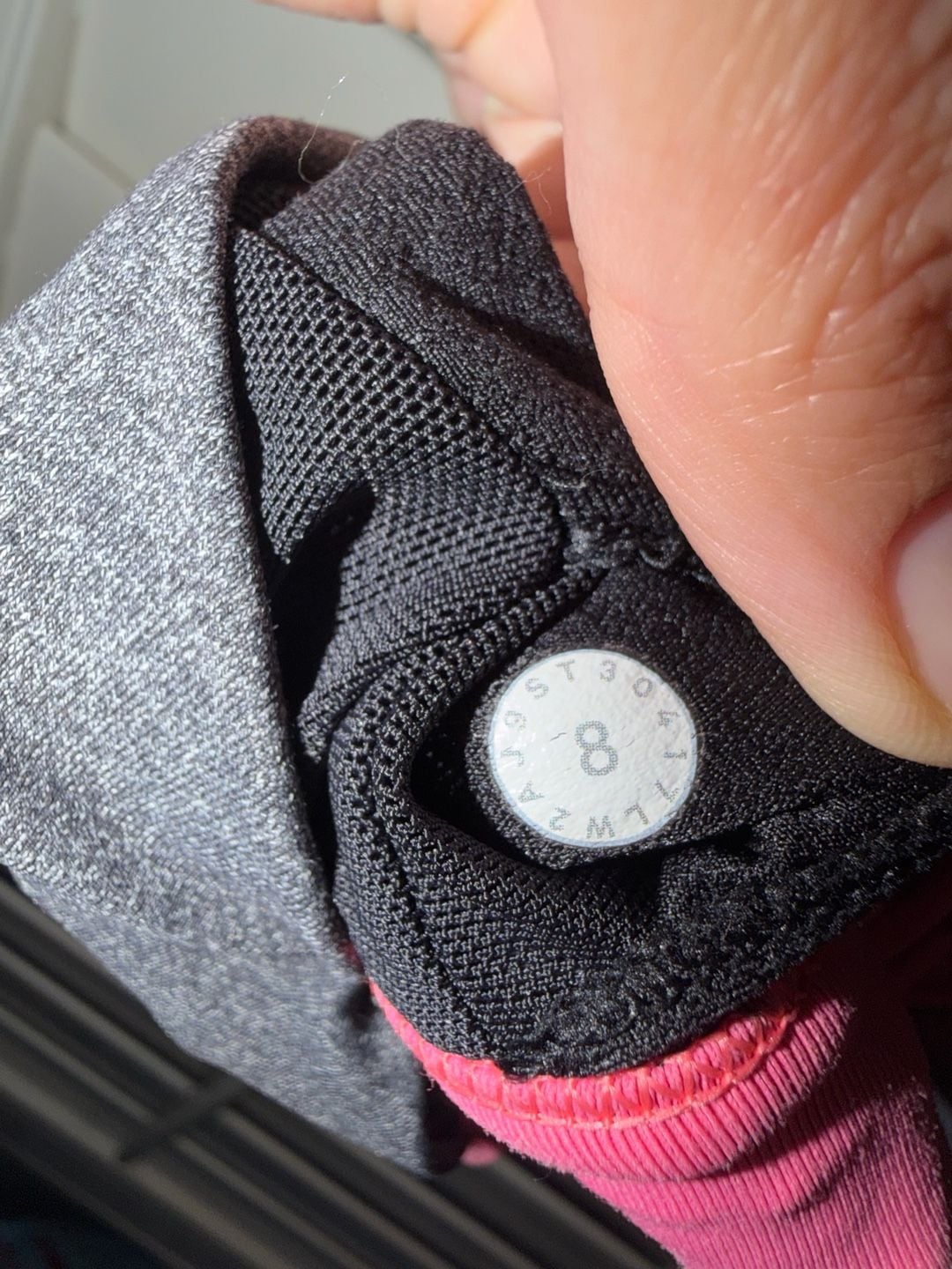 Lululemon Free To Be Serene Bra Size 8 Heathered Black Pink 7