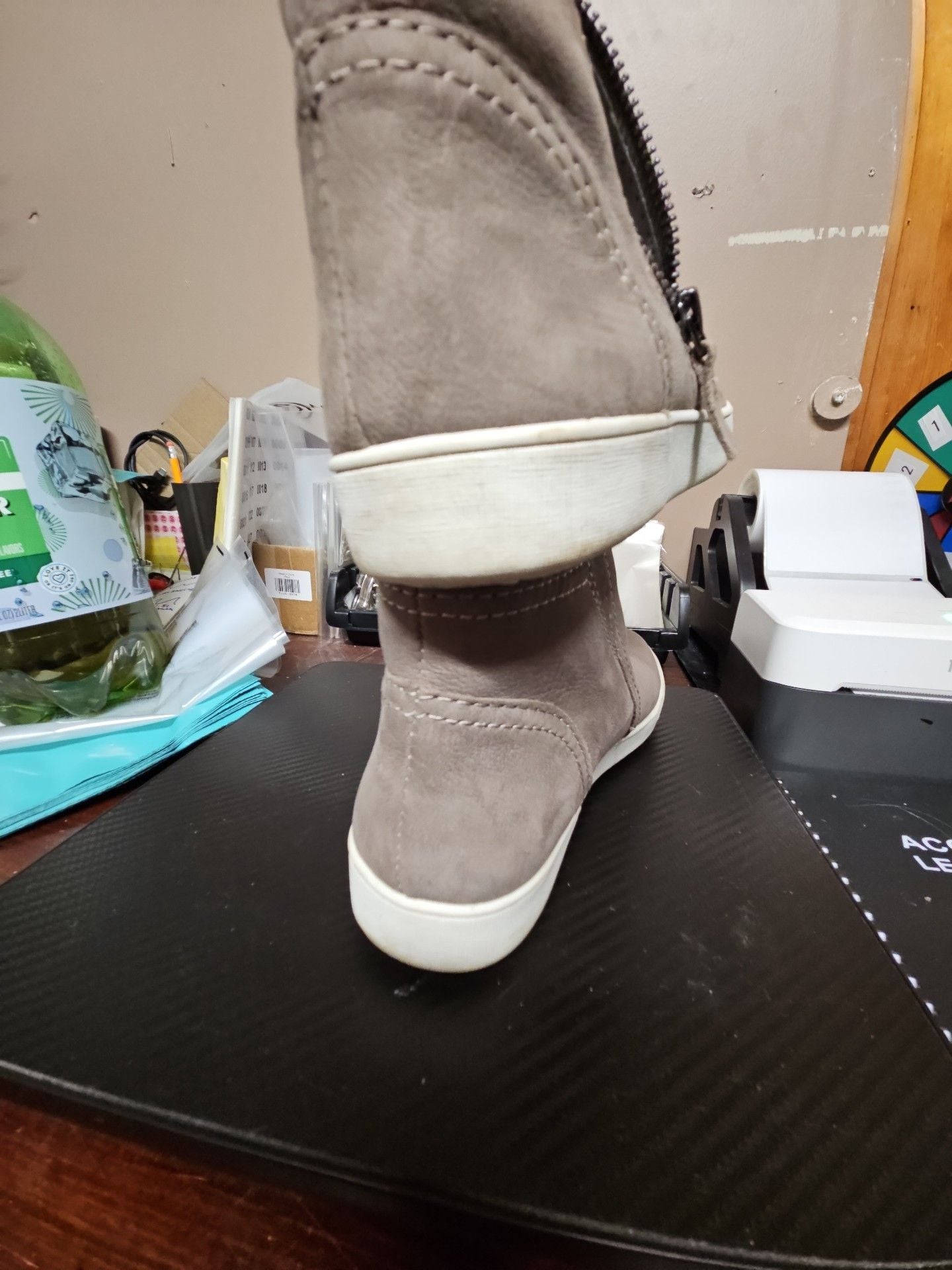 Naturalizer Miranda Size 5M Grey Leather Booties 4