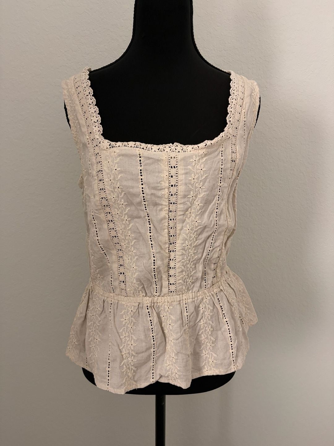 And Now This Top Size M Cream Peplum 2