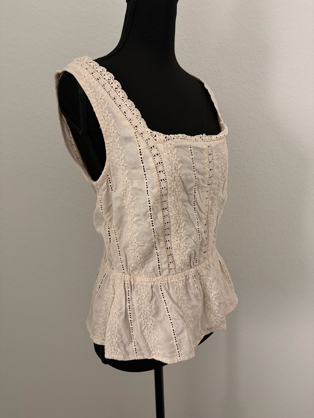 And Now This Top Size M Cream Peplum 3