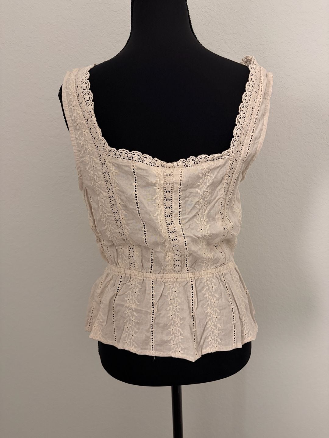 And Now This Top Size M Cream Peplum 5