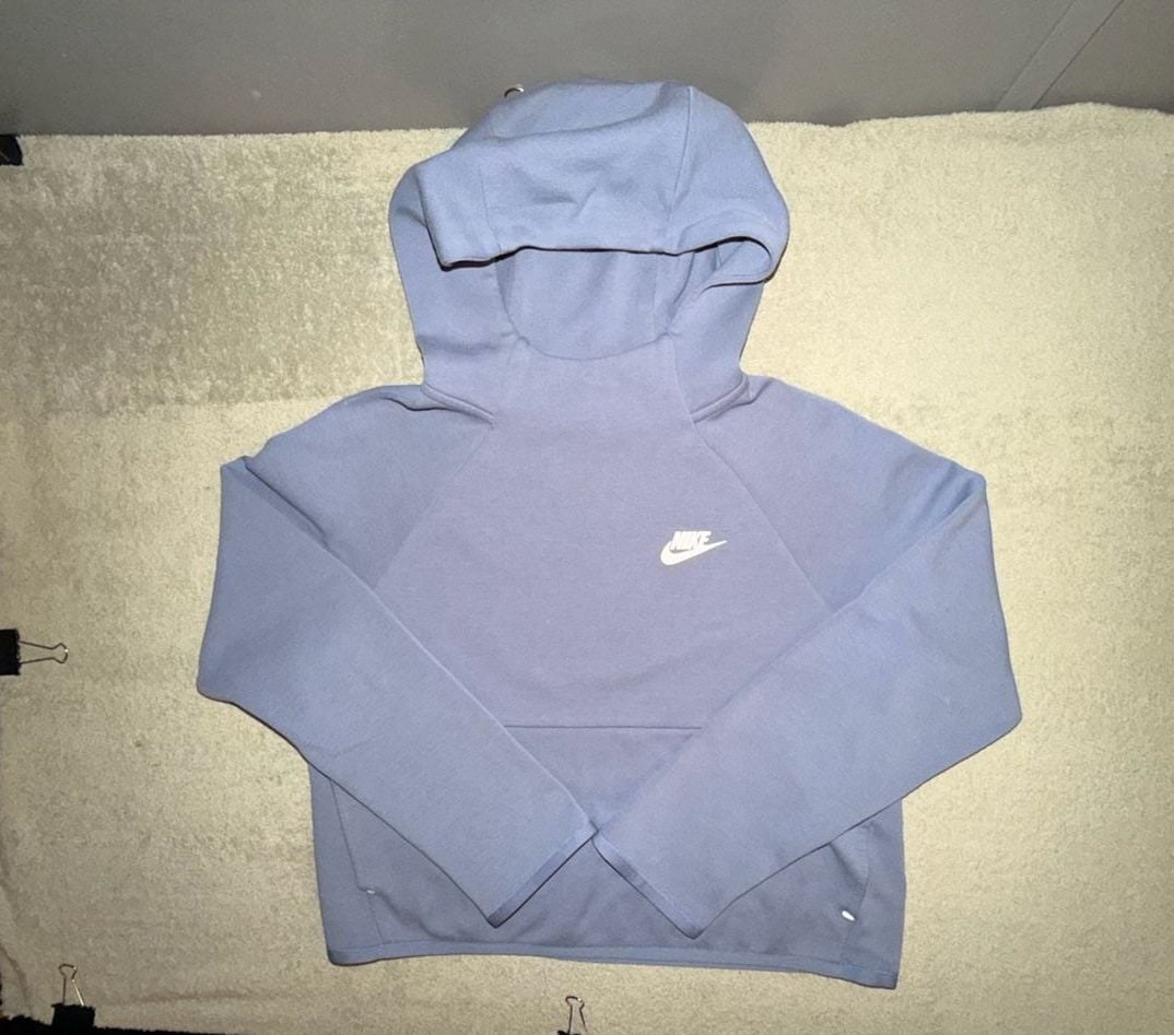 Nike Sportswear Tech Fleece Hoodie Size S Periwinkle Blue 2