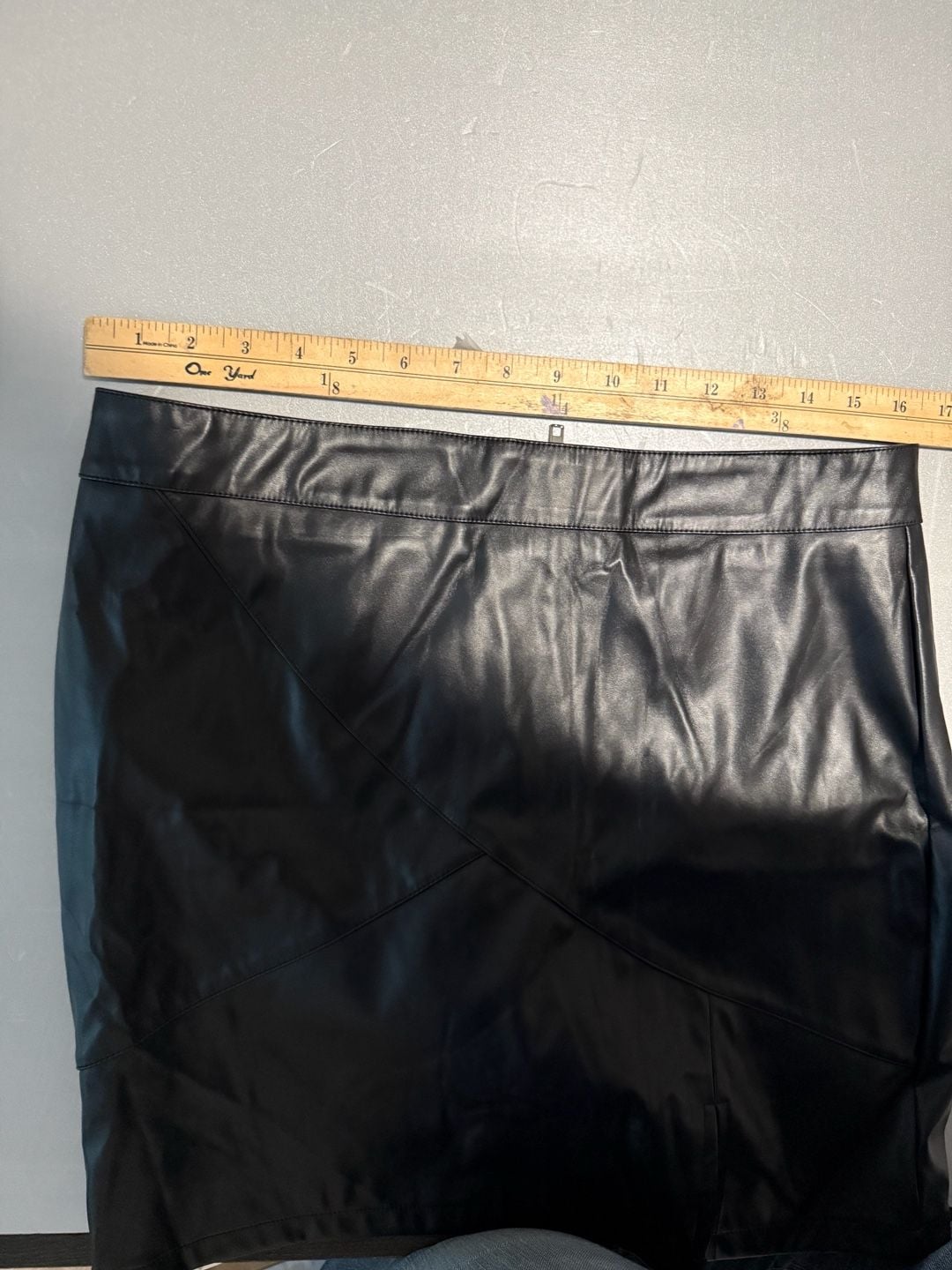 Wetfit Faux Leather Mini Skirt Black 7