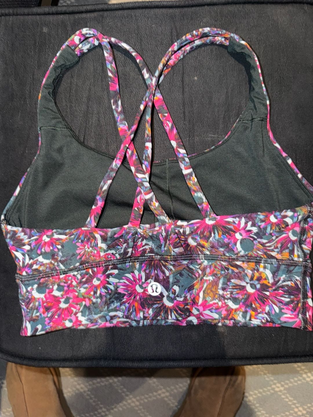 Lululemon Energy Longline Bra Size 4 Floral Electric Multi 4