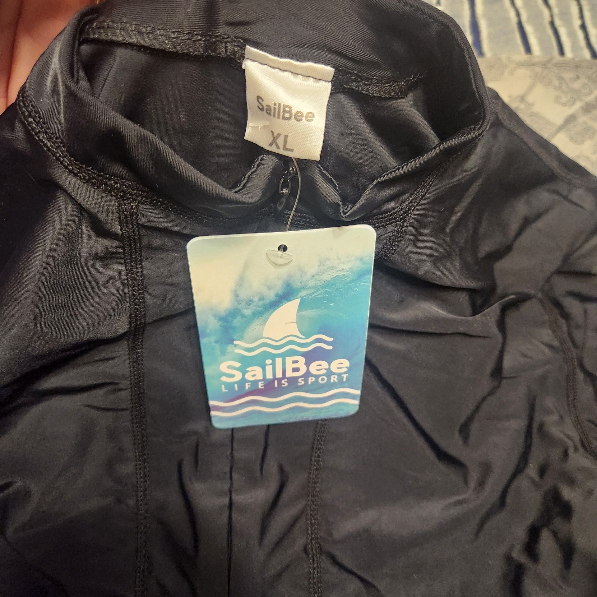 SailBee Long Sleeve Rash Guard Size XL Black 2