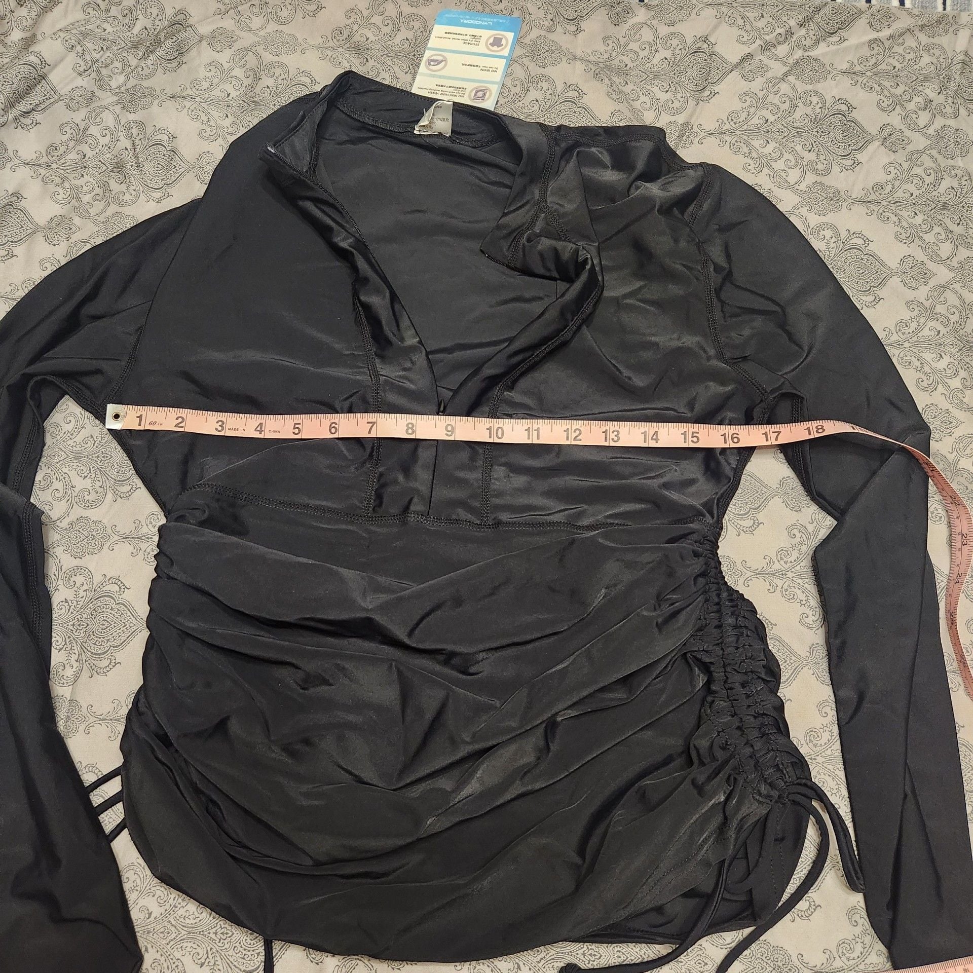SailBee Long Sleeve Rash Guard Size XL Black 4