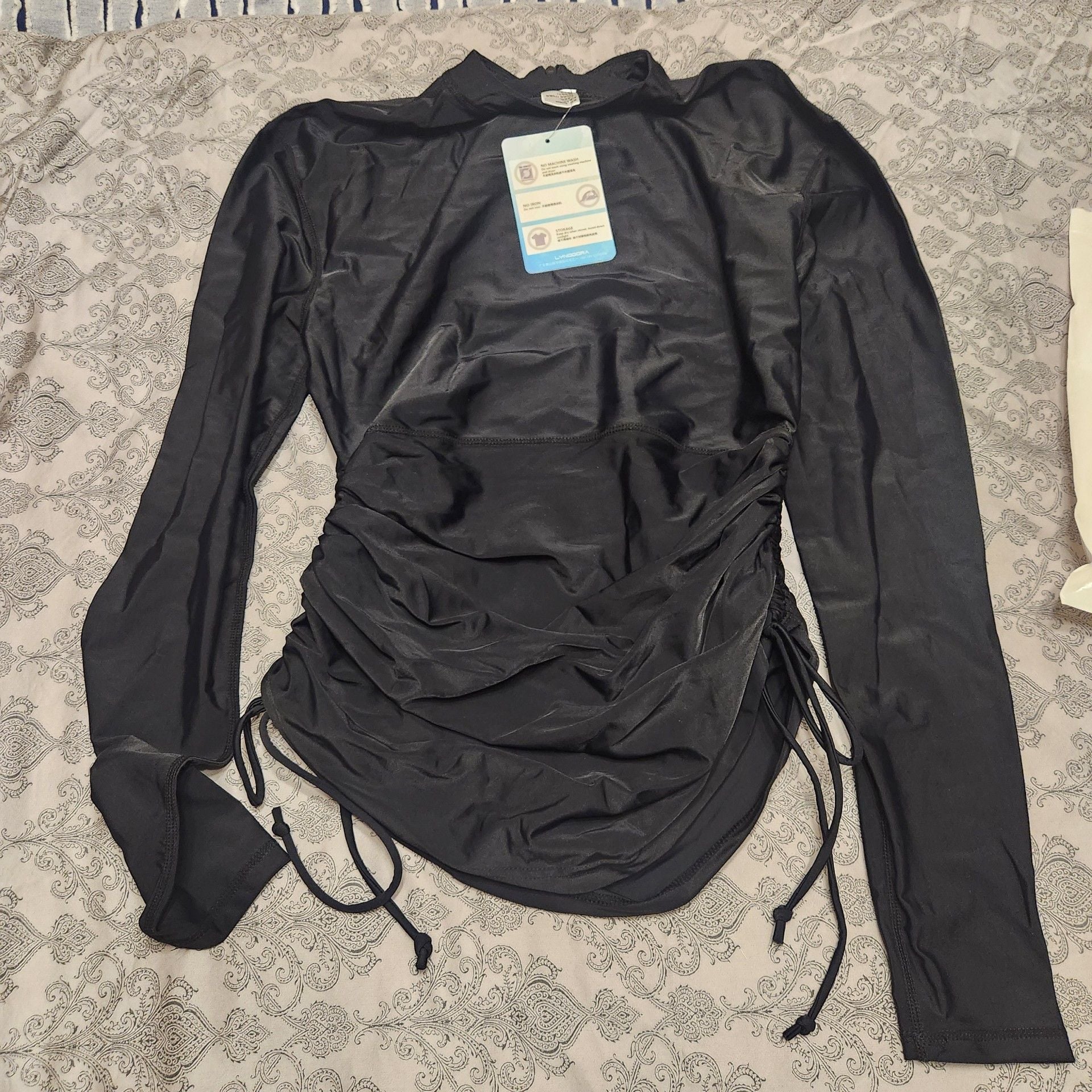 SailBee Long Sleeve Rash Guard Size XL Black 8