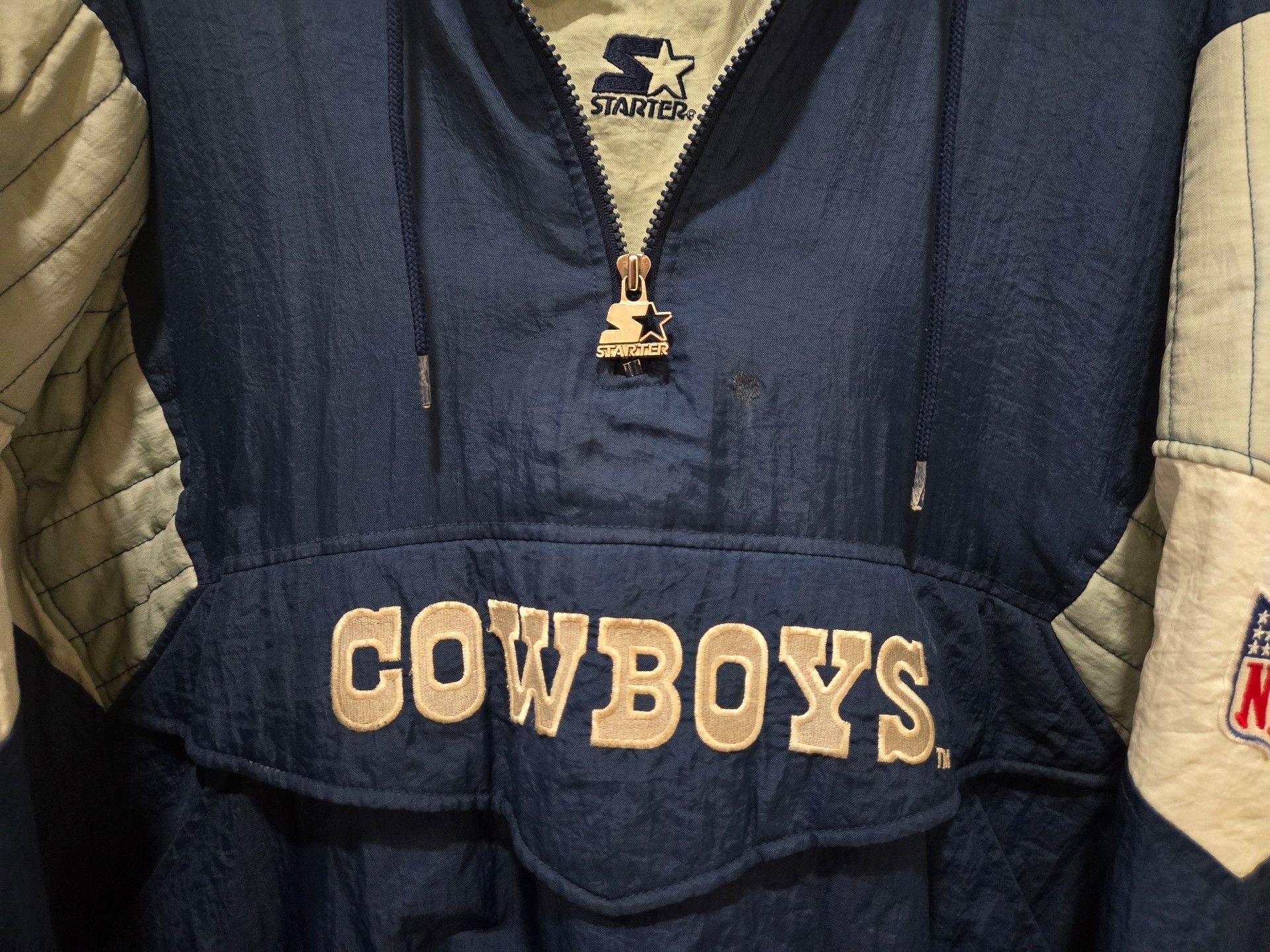 Starter Dallas Cowboys Anorak Jacket Size XL Blue NFL Pullover 5