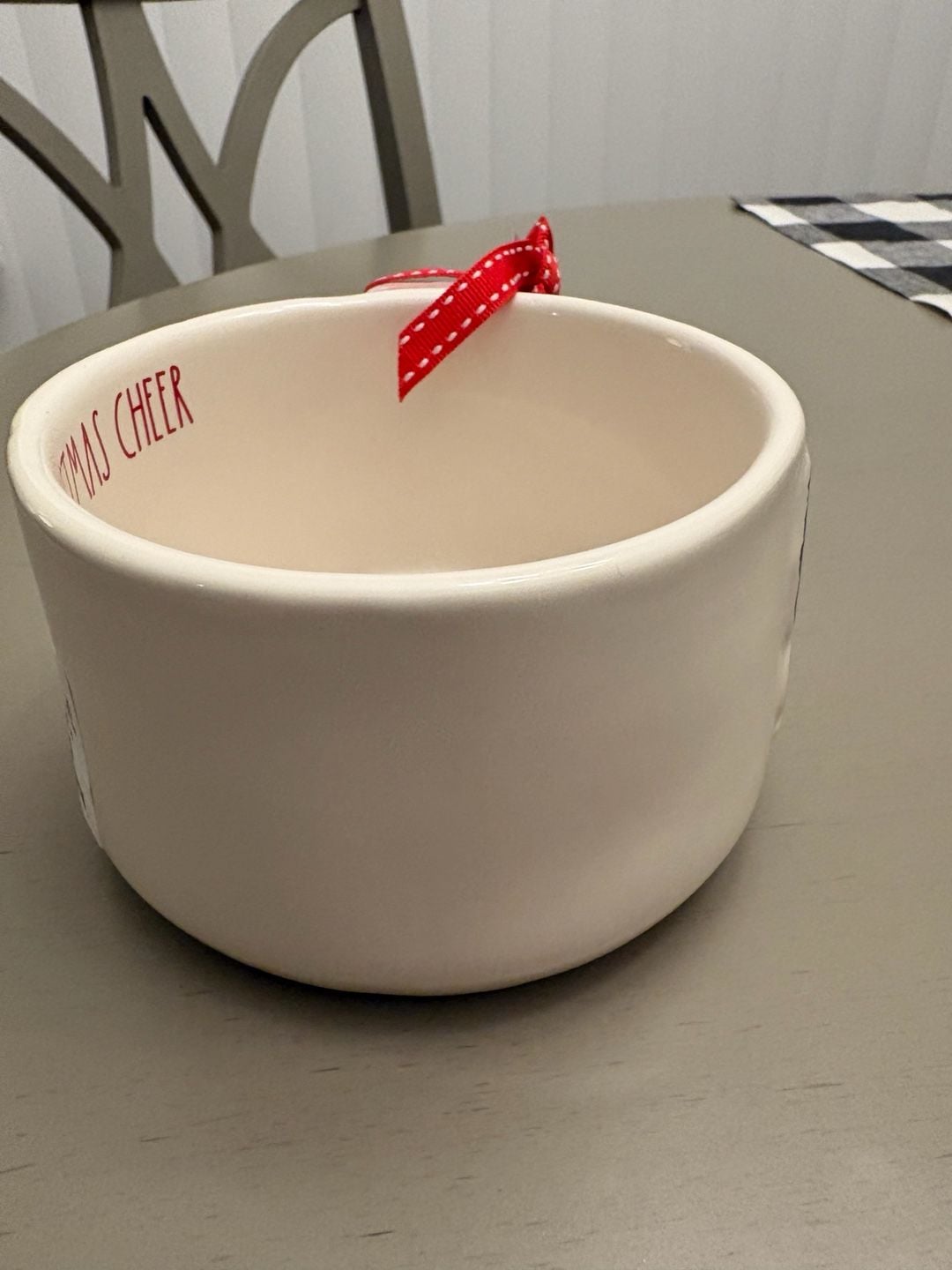 Rae Dunn Peanuts Christmas Cheer Snoopy Woodstock Bowl Mug 4