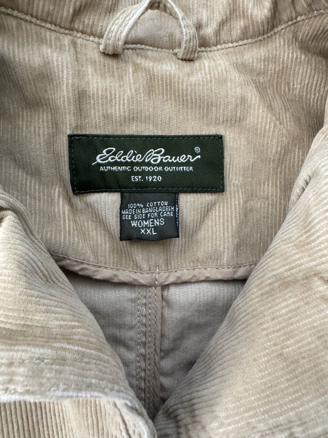 Eddie Bauer Corduroy Women’s Blazer Size XXL Brown Tan Cotton Jacket 3