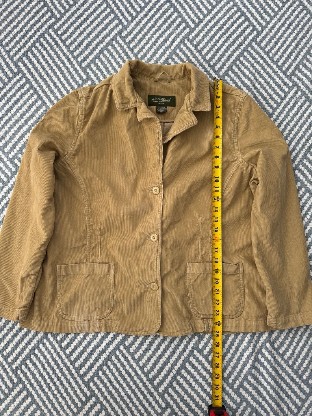 Eddie Bauer Corduroy Women’s Blazer Size XXL Brown Tan Cotton Jacket 4