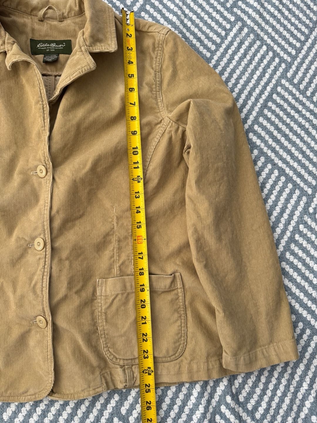 Eddie Bauer Corduroy Women’s Blazer Size XXL Brown Tan Cotton Jacket 5