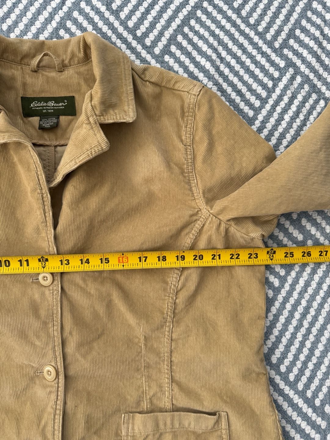 Eddie Bauer Corduroy Women’s Blazer Size XXL Brown Tan Cotton Jacket 6