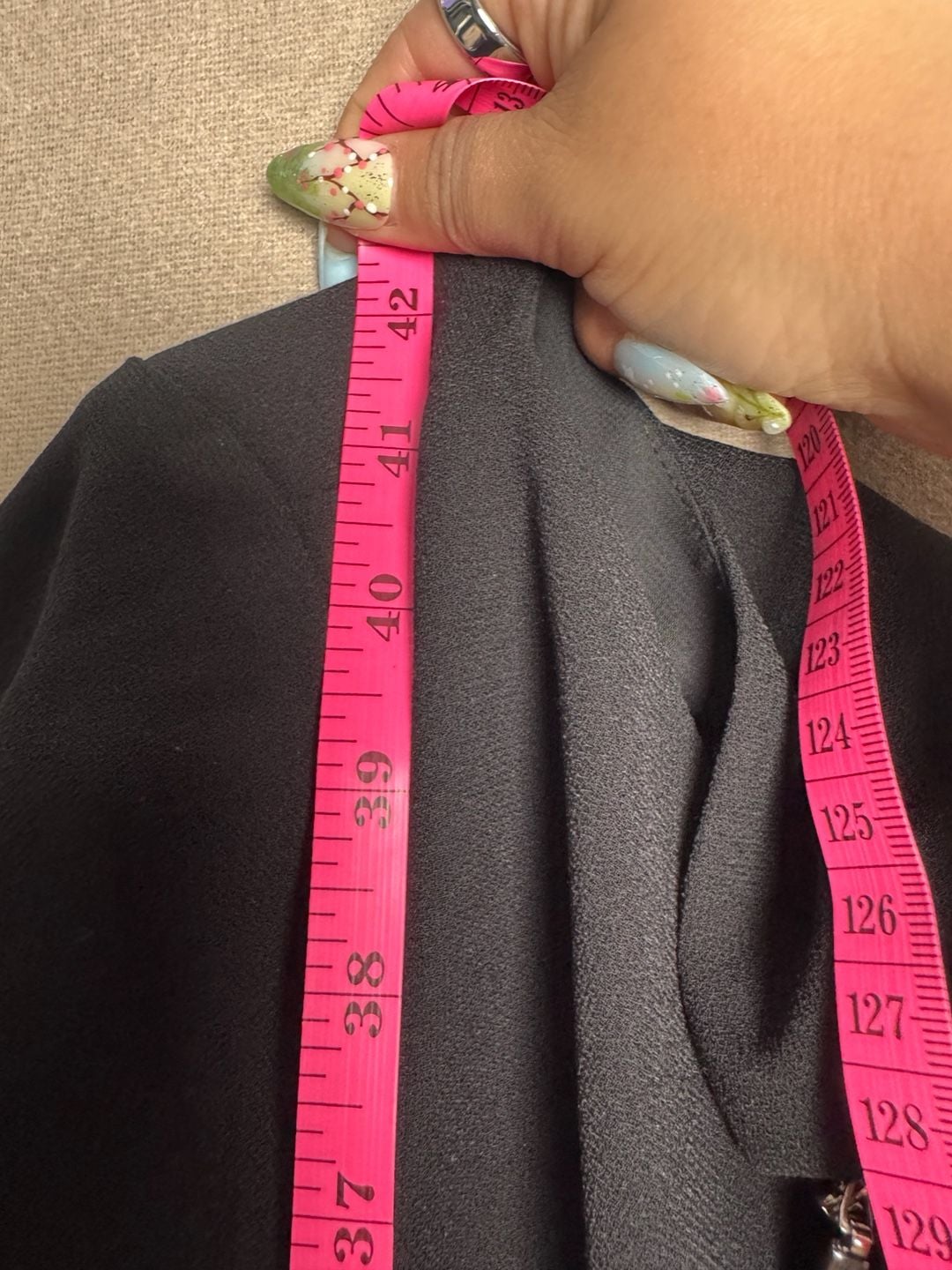 Lauren Ralph Lauren Crepe Dress Size 14 Black Layered Ruffle Sleeve 8