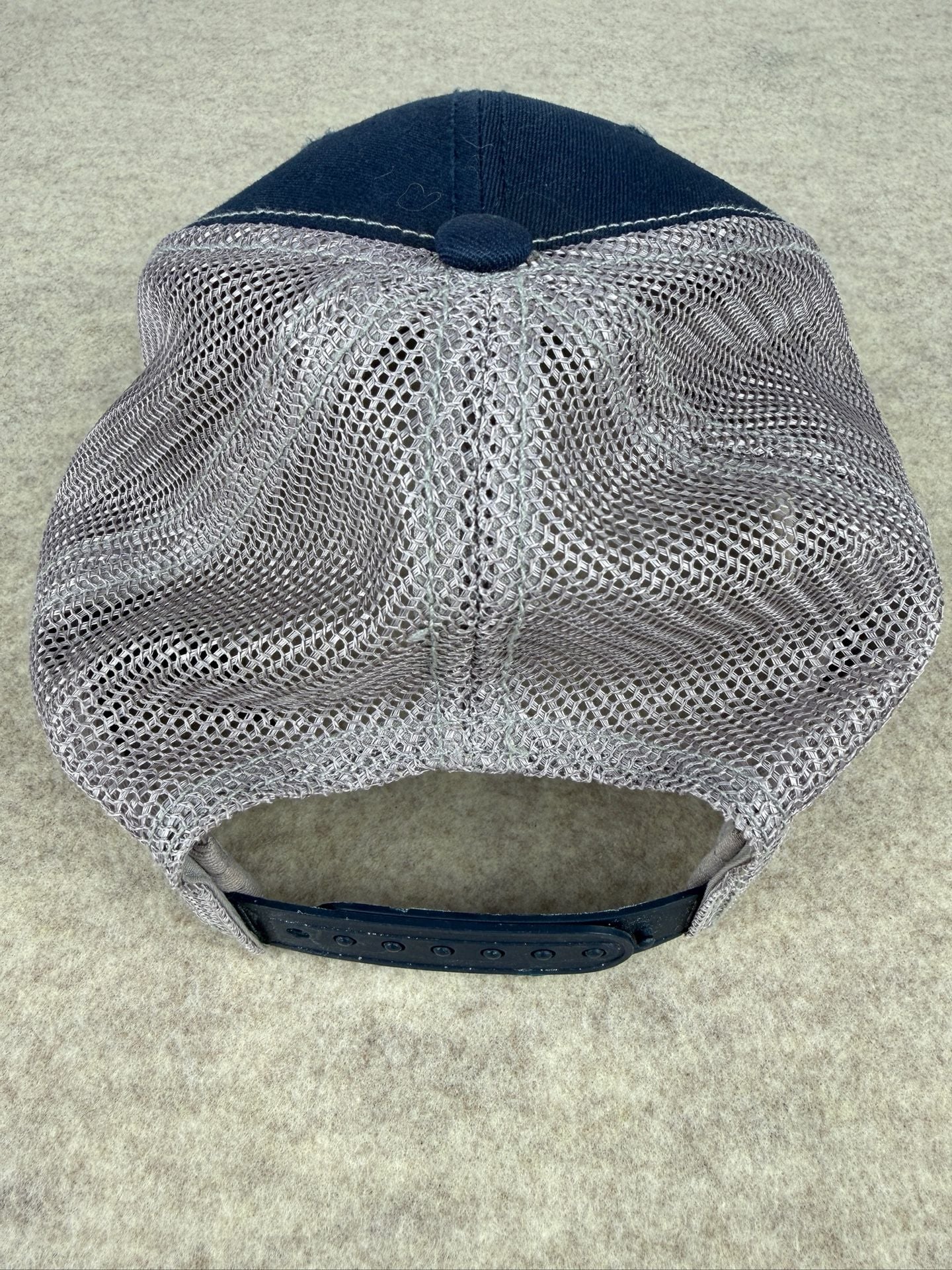John Deere Quality Farm Equipment Trucker Hat Navy Grey Snapback 4