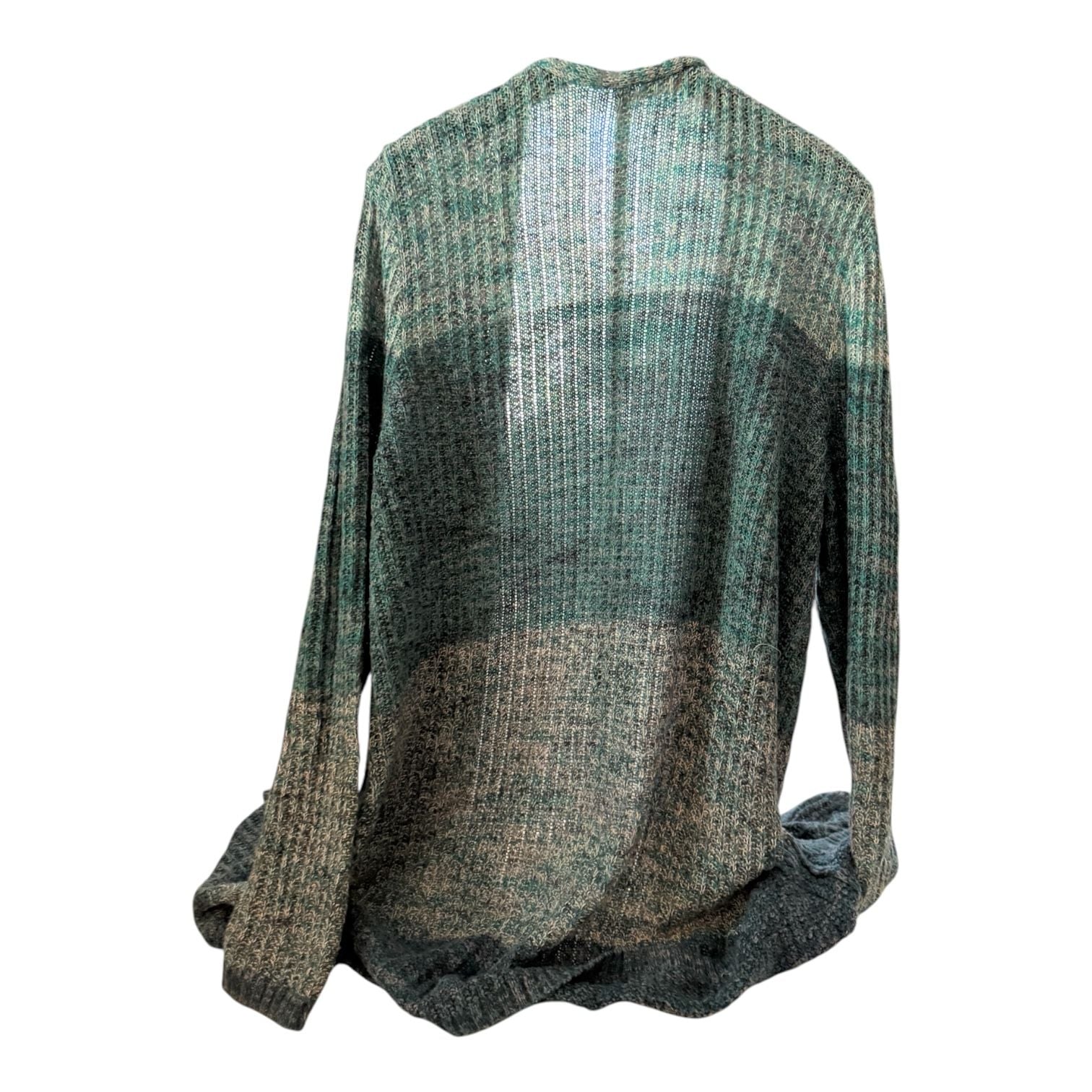Maurices Open Front Cardigan Size XL Green Multicolored Knit Sweater 5