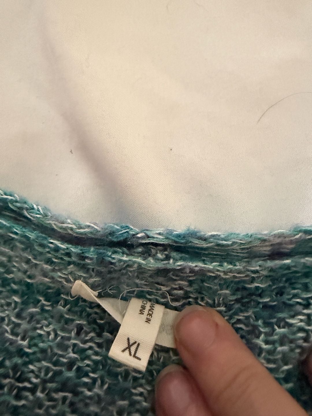 Maurices Open Front Cardigan Size XL Green Multicolored Knit Sweater 7