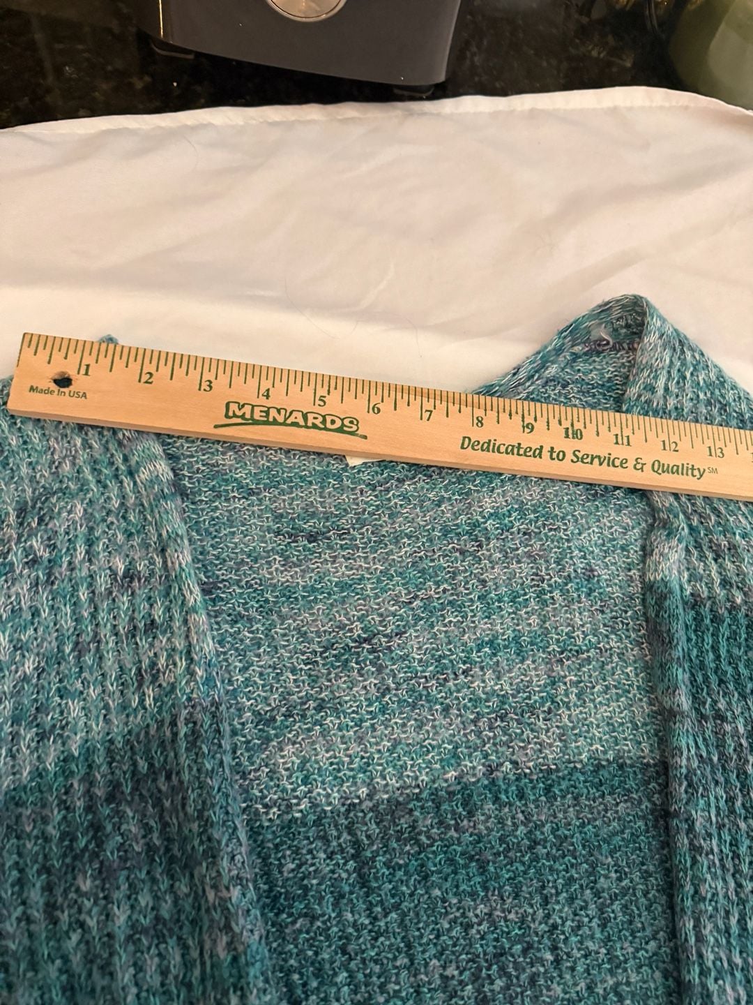 Maurices Open Front Cardigan Size XL Green Multicolored Knit Sweater 9