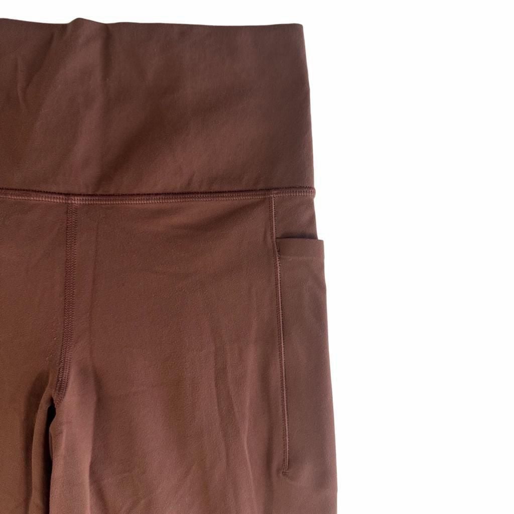 Athleta Salutation Stash Pocket II Size S rosey Brown Leggings 3