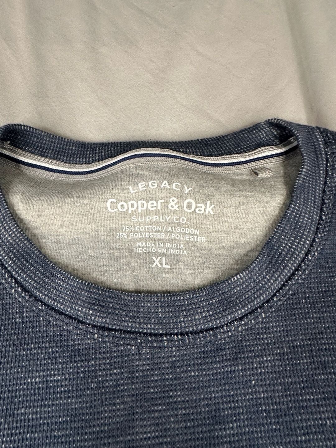 Legacy Copper & Oak Supply Co Thermal Shirt Size XL Blue Crewneck 3