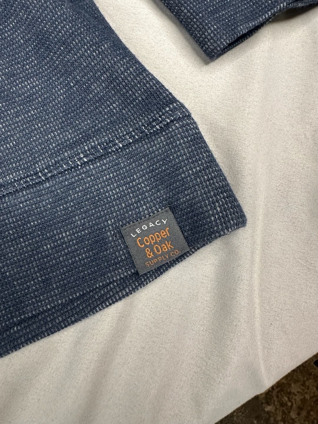 Legacy Copper & Oak Supply Co Thermal Shirt Size XL Blue Crewneck 4