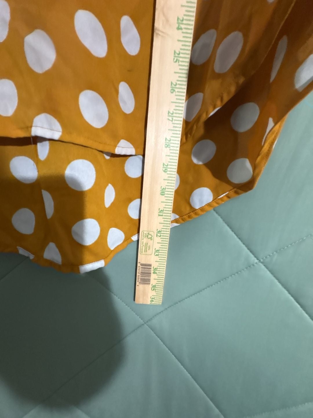 Fun2Fun Polka Dot Tunic Size 18/20W Yellow White V-Neck High Low Hem 7