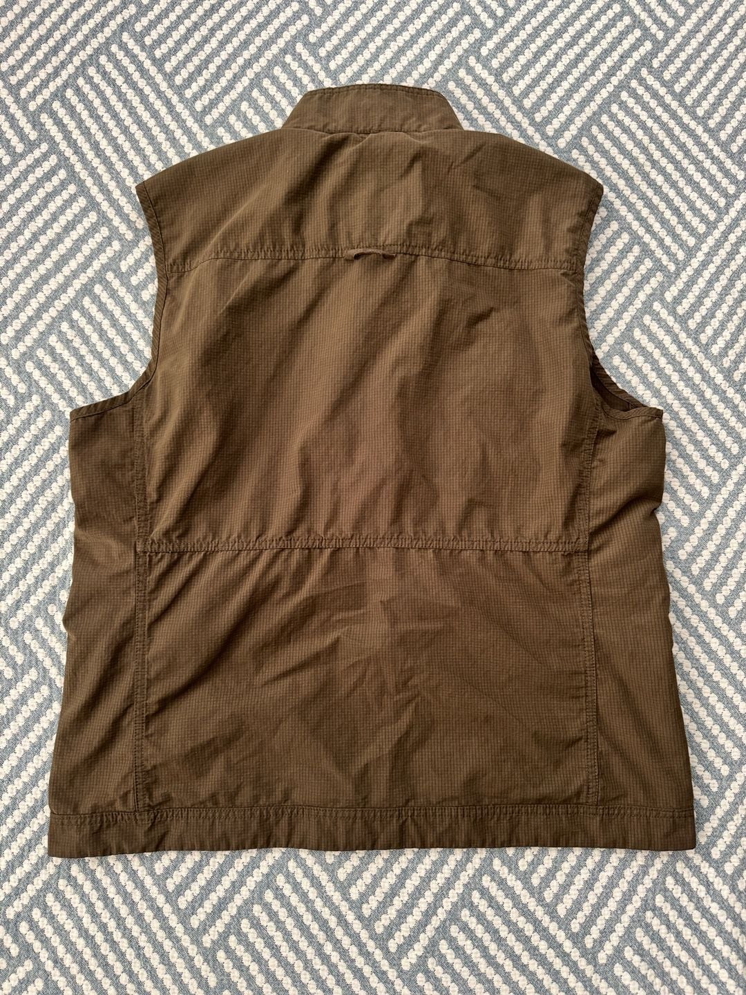 Eddie Bauer Men’s Utility Vest Size L Brown Ripstop Cargo Hiking Fishing 6
