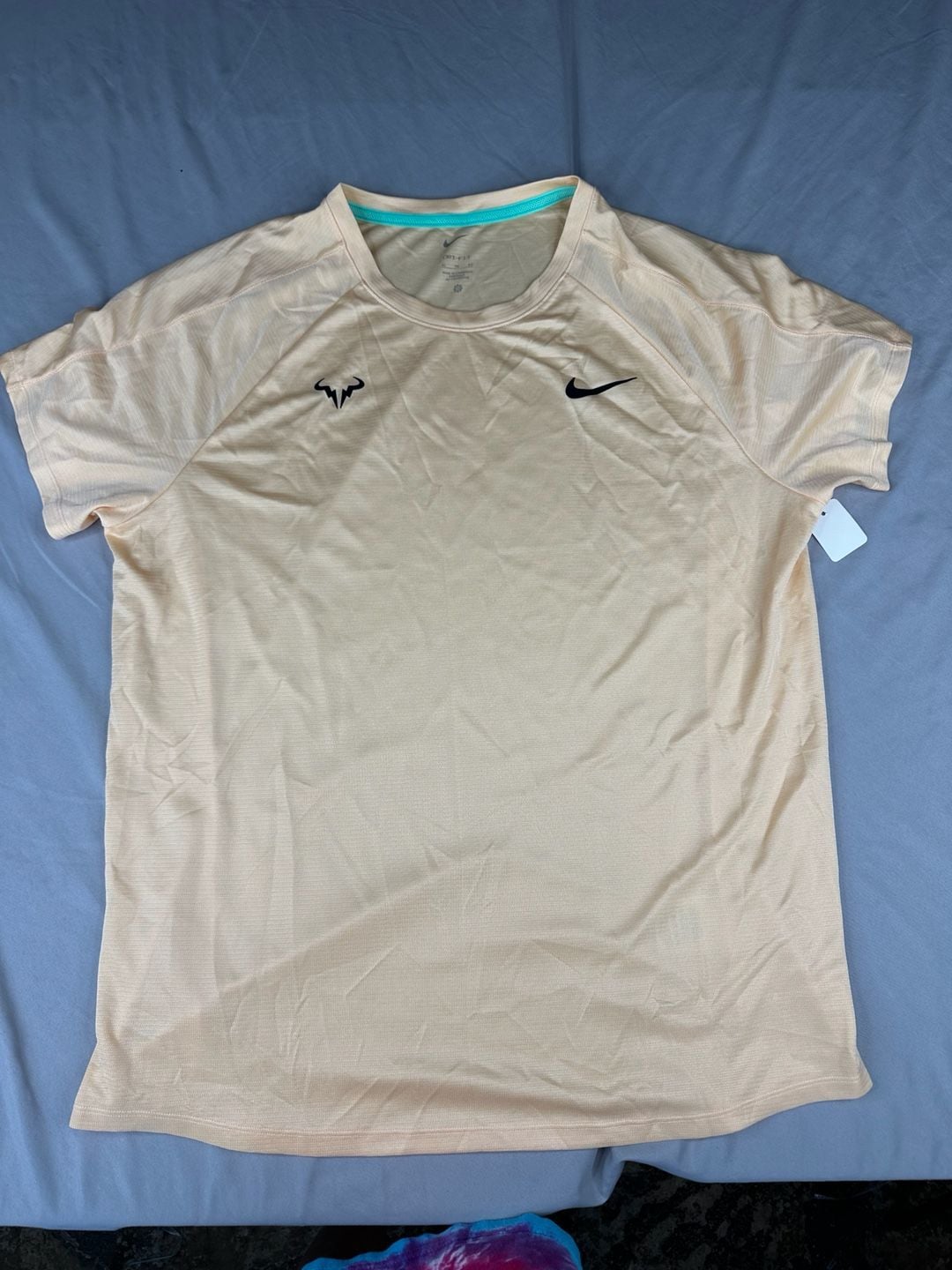 Nike Rafa Challenger Tennis T-Shirt Size XL Ice Peach Green 2