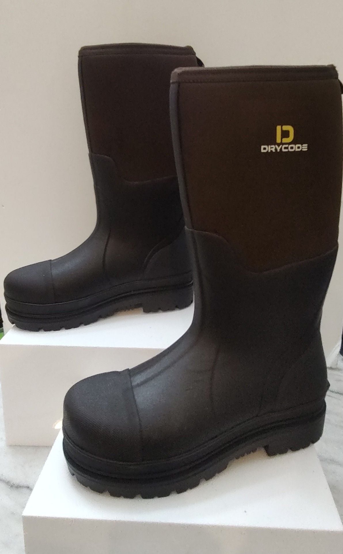 Drycode Neoprene Rubber Muck Work Boots Size 7 Brown Waterproof 3