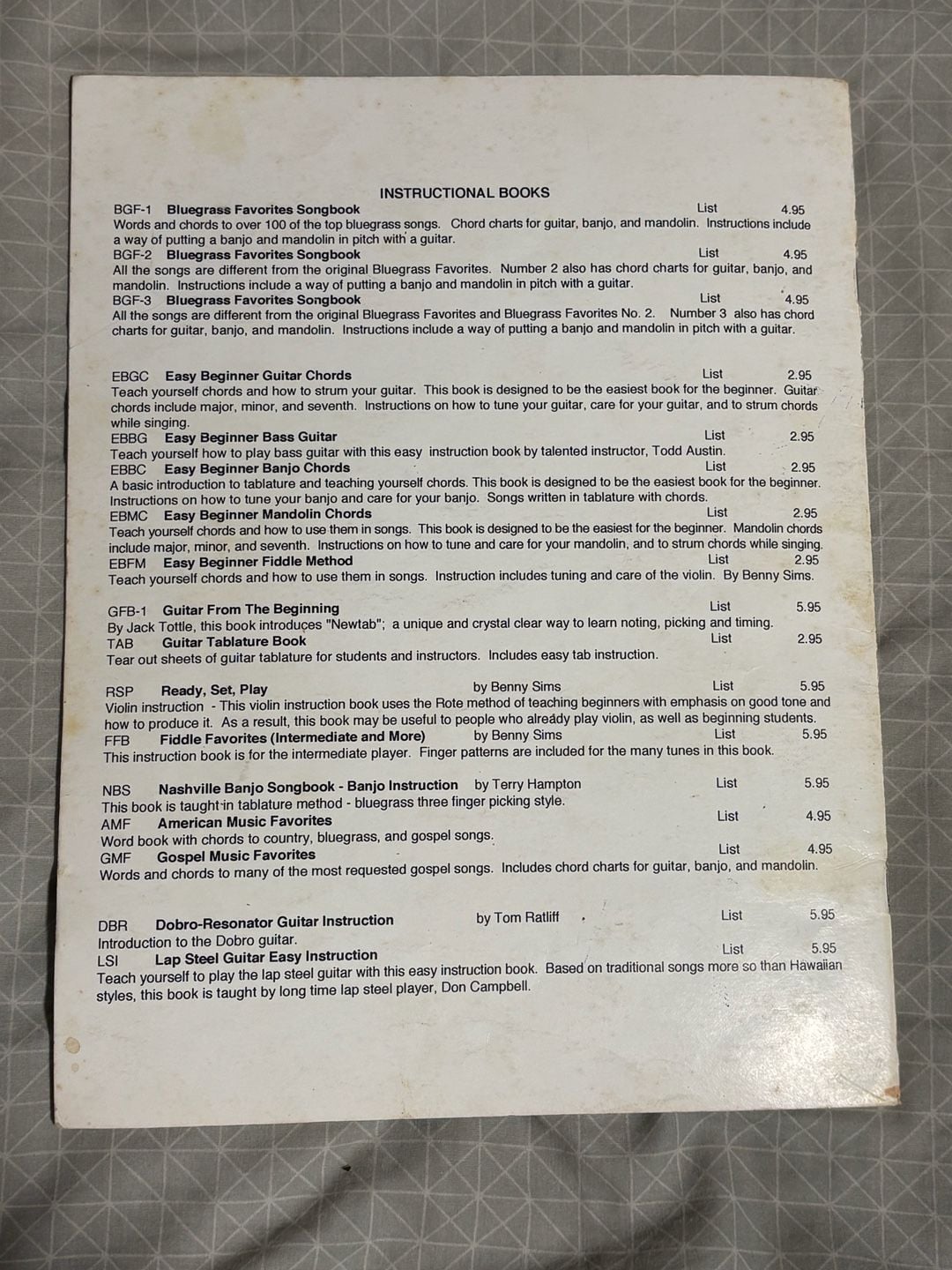 Joe Morrell Books Easy Beginner 5 String Banjo Chords Instruction Book 4