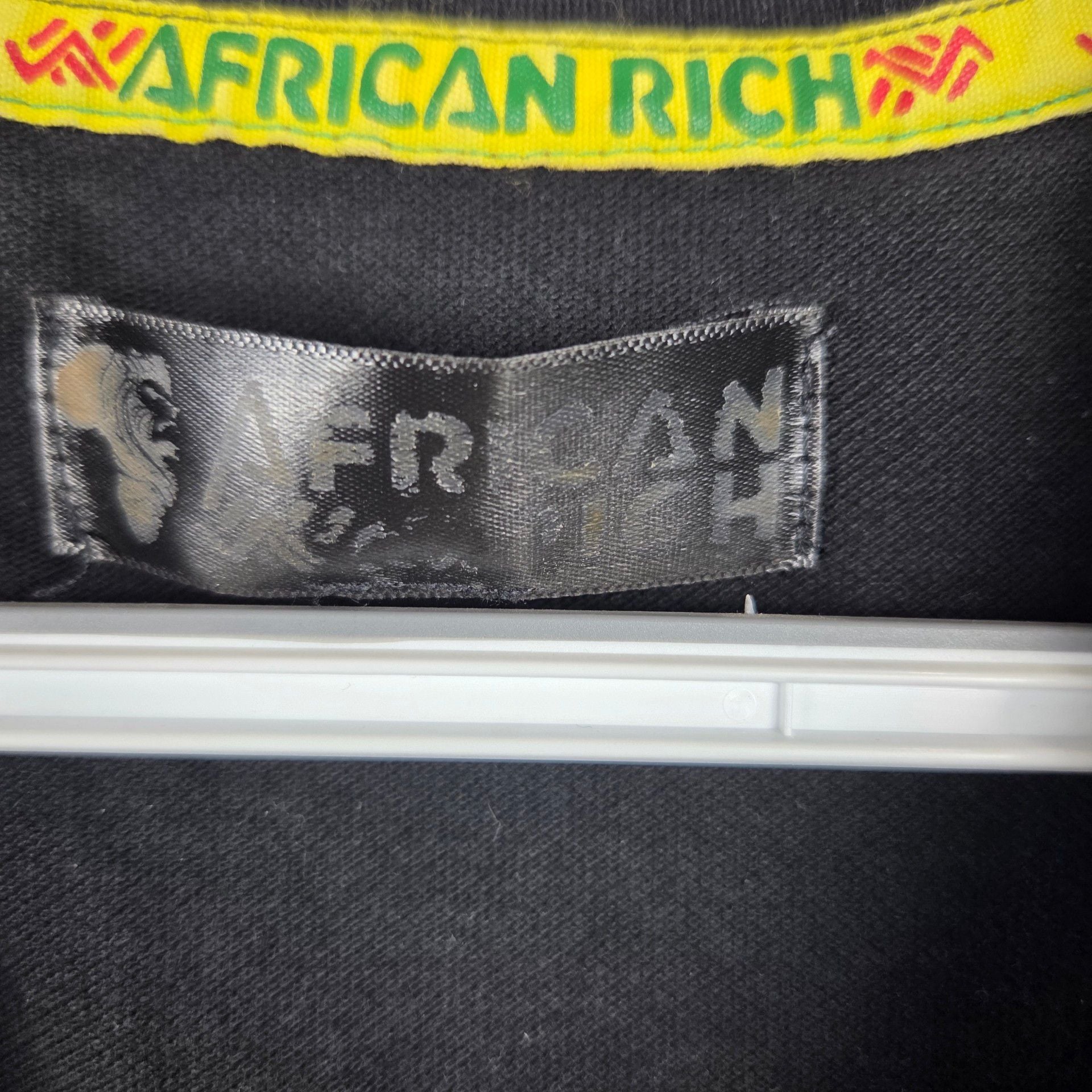 African Rich Polo Shirt Size L Black 3