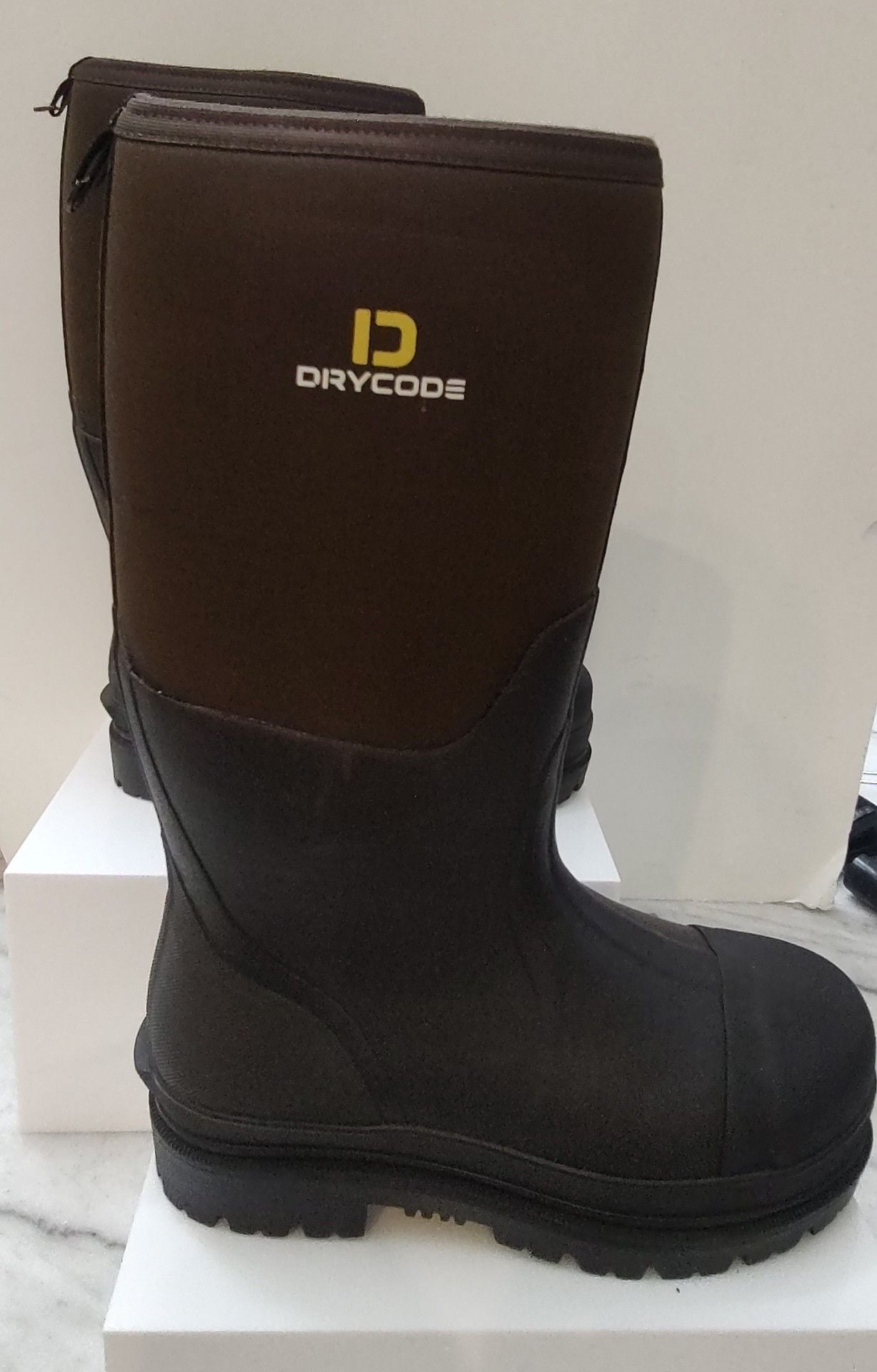 Drycode Neoprene Rubber Muck Work Boots Size 7 Brown Waterproof 2