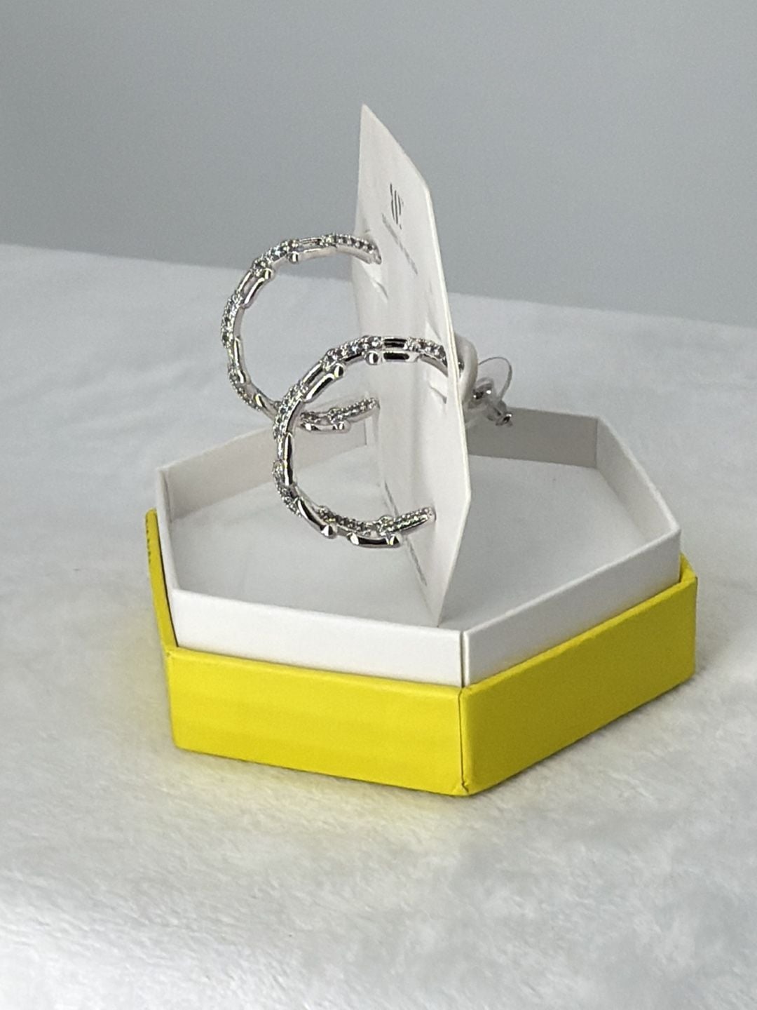BP A Chain Reaction Large Hoops Horse Bits Rhodium 4
