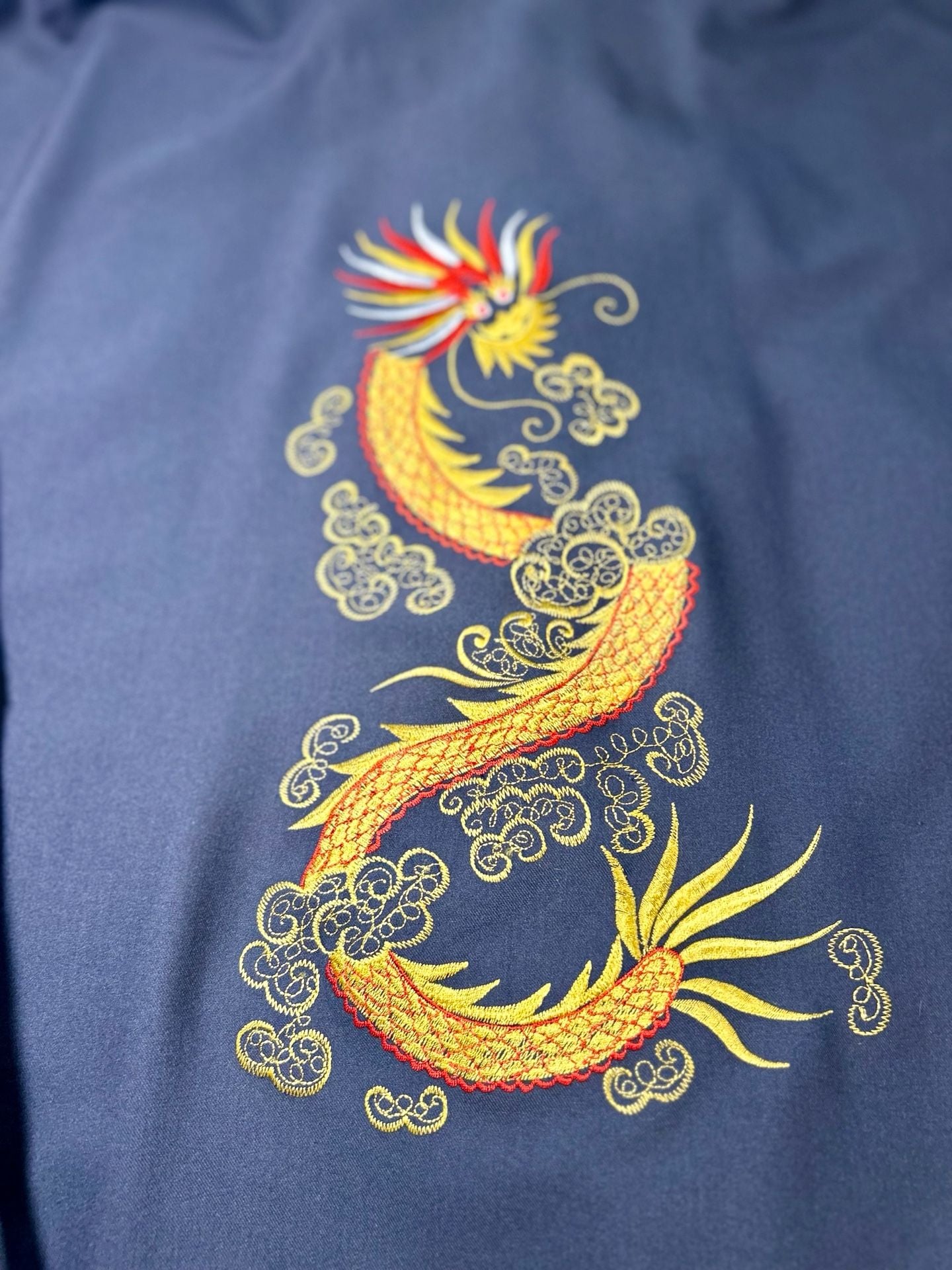 Taichi Tranquility Kung Fu Jacket Size XL Dark Gray Dragon Embroidery 8