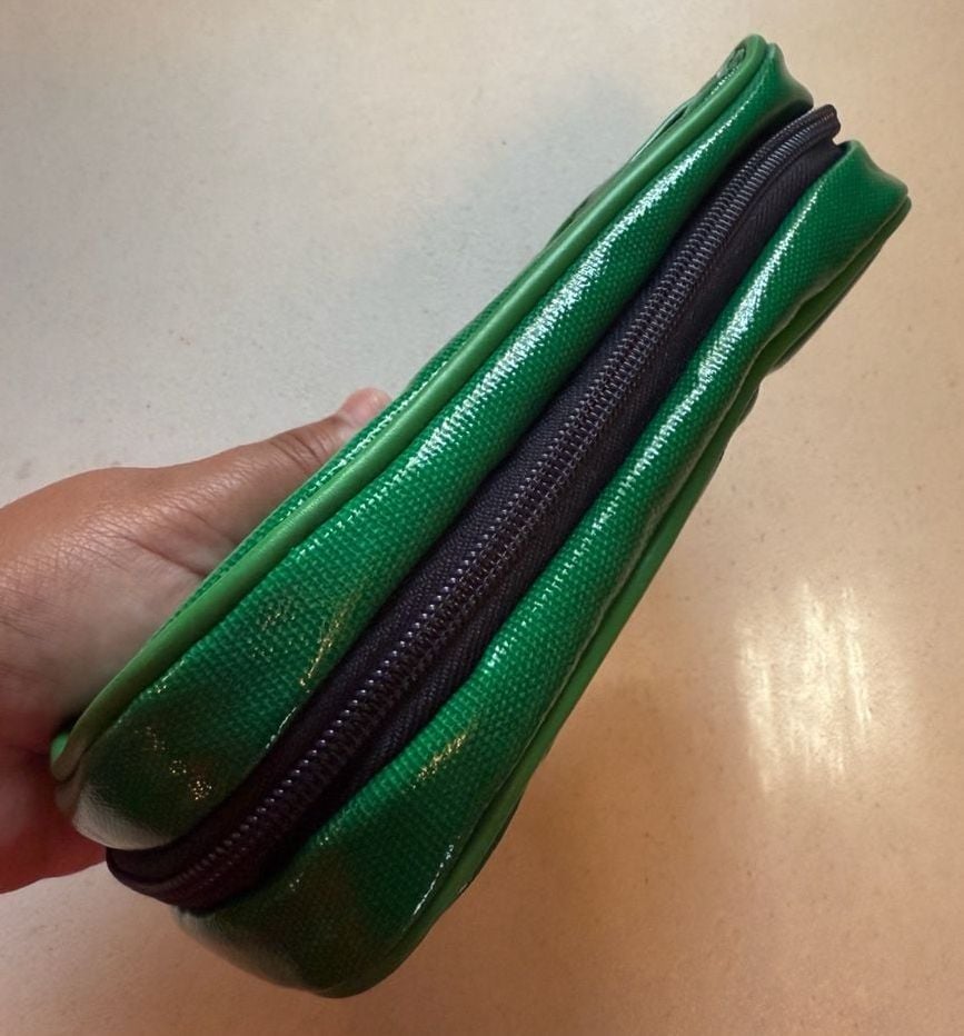 Clava Green Patent Cosmetic Pouch 5